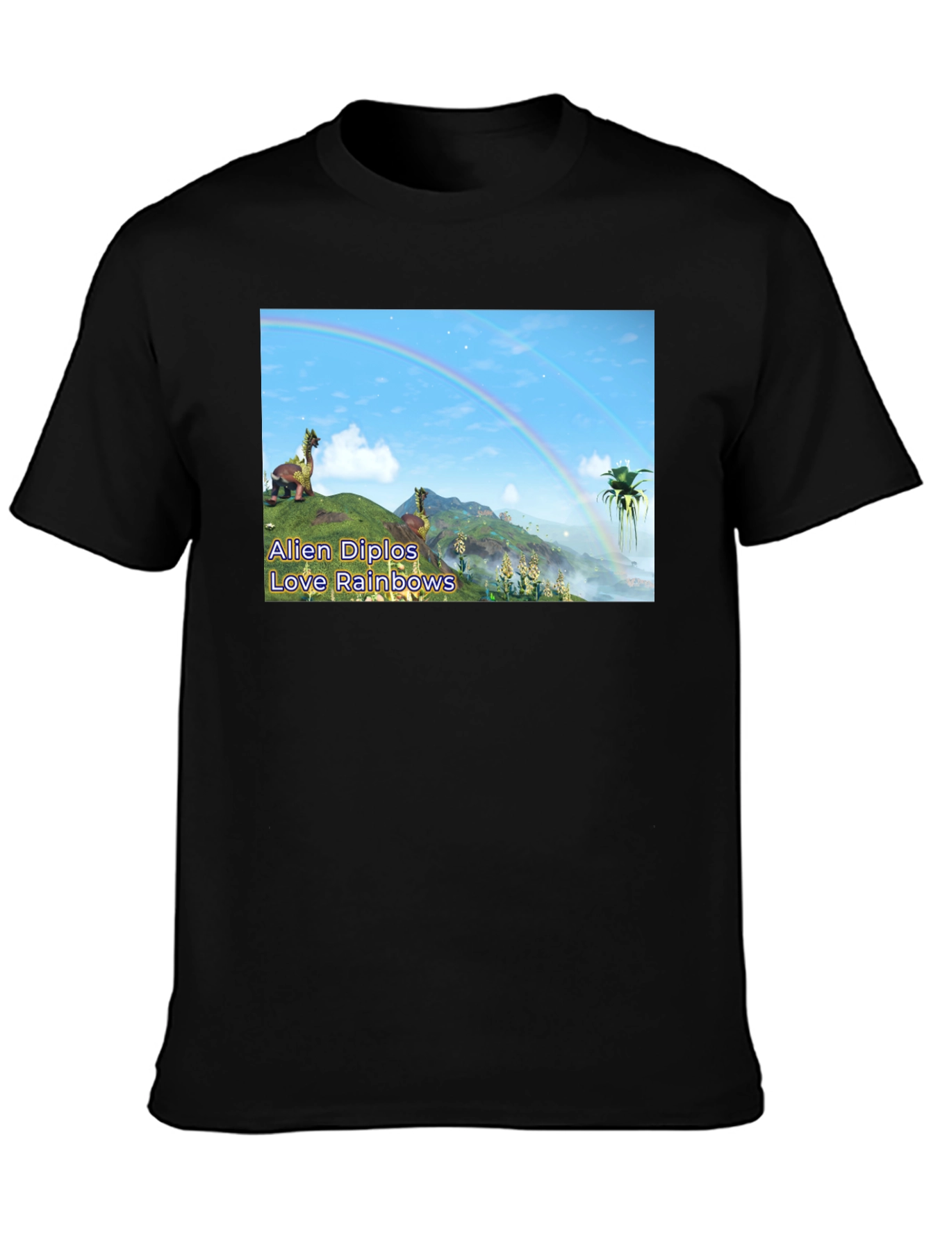 Alien Diplos Love Rainbows Graphic T-Shirt