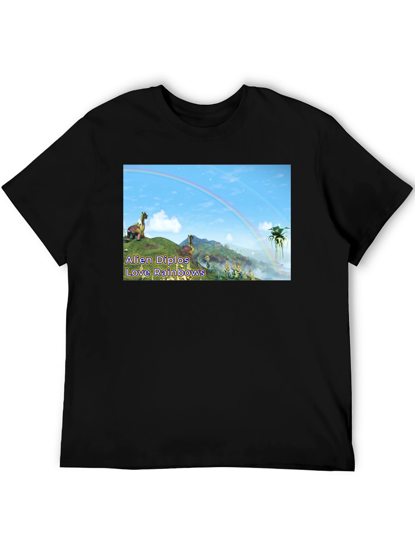 Alien Diplos Love Rainbows Graphic T-Shirt
