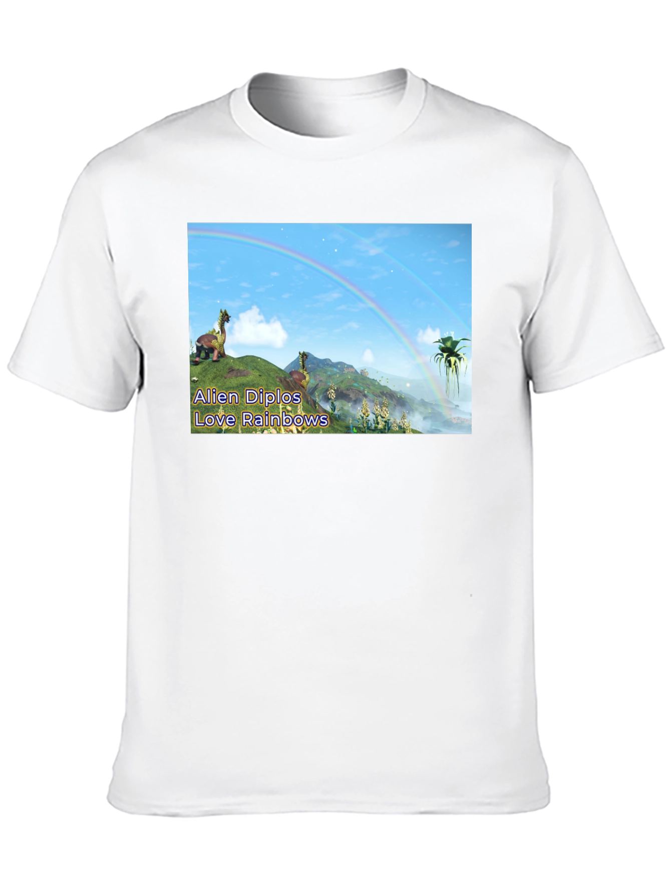 Alien Diplos Love Rainbows Graphic T-Shirt