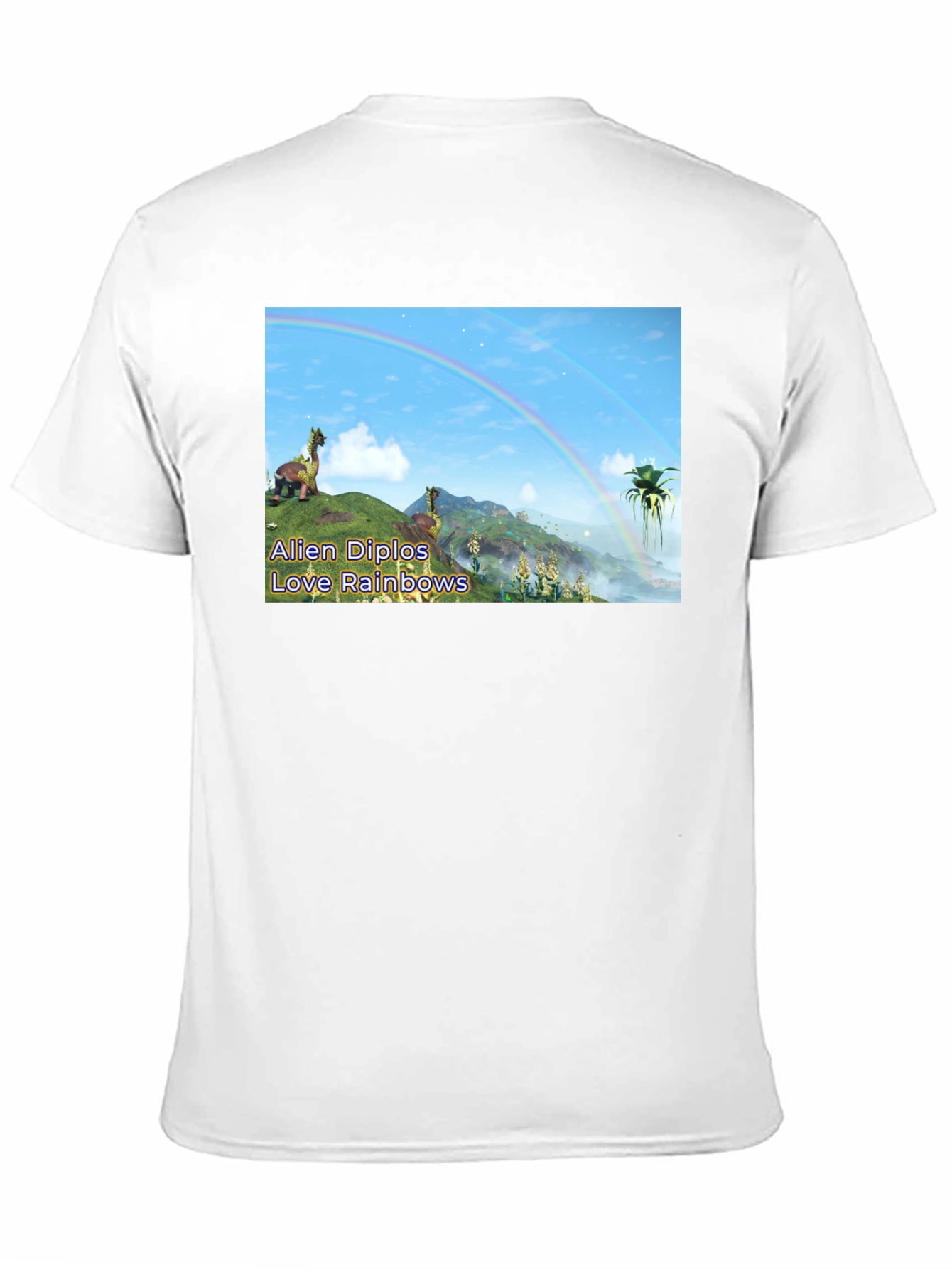 Alien Diplos Love Rainbows Graphic T-Shirt