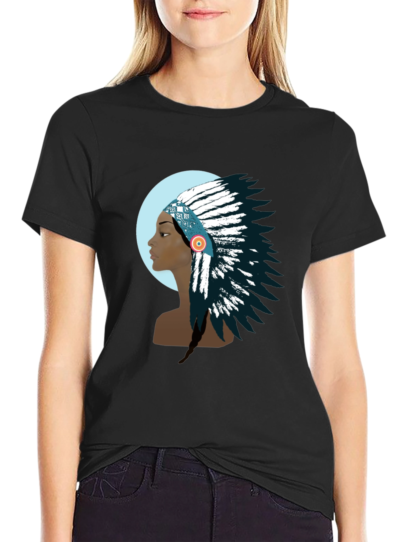 Native American Headdress T-Shirt - Unique Graphic Tee