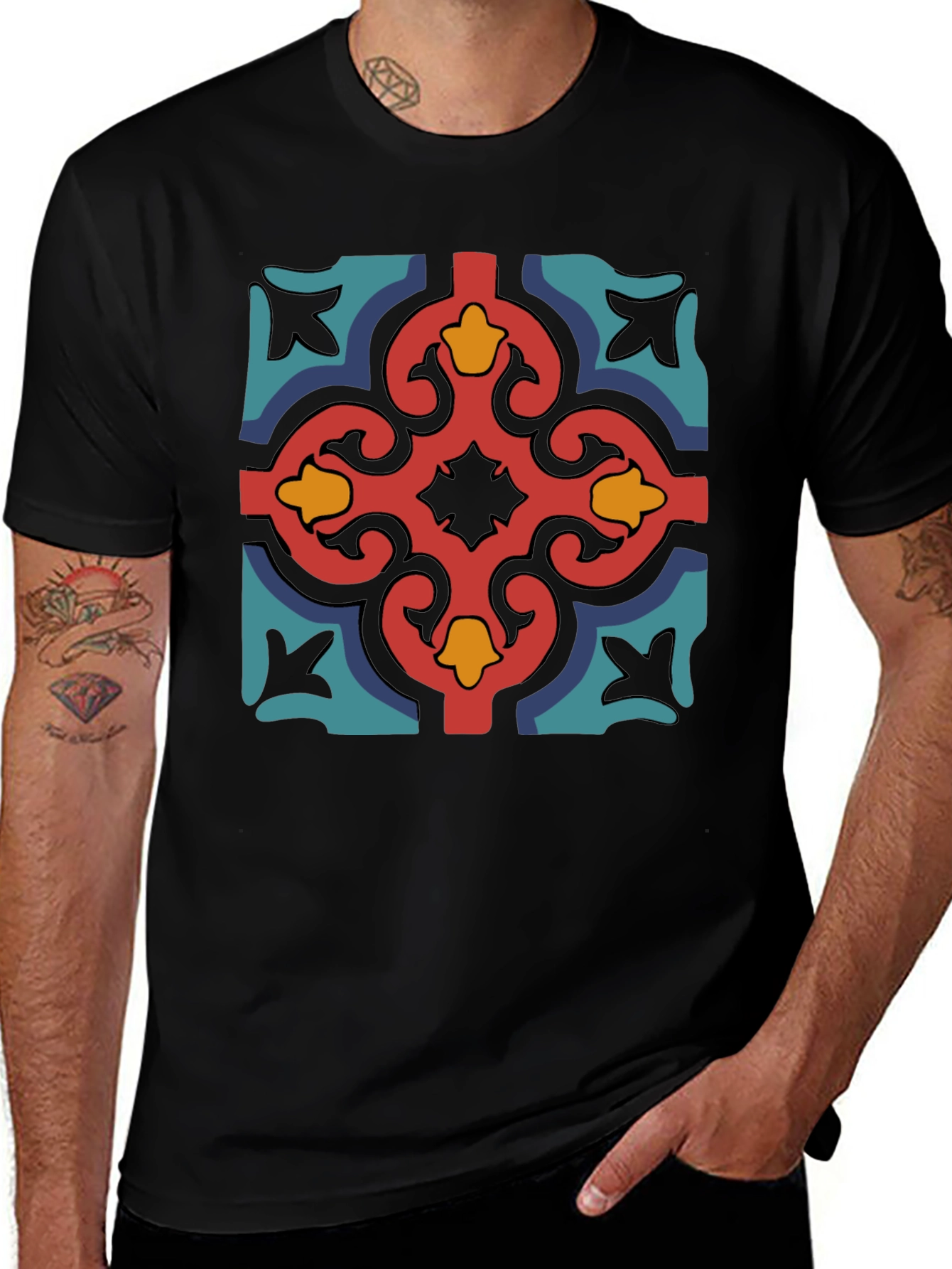 Geometric Pattern T-Shirt - Unique Design