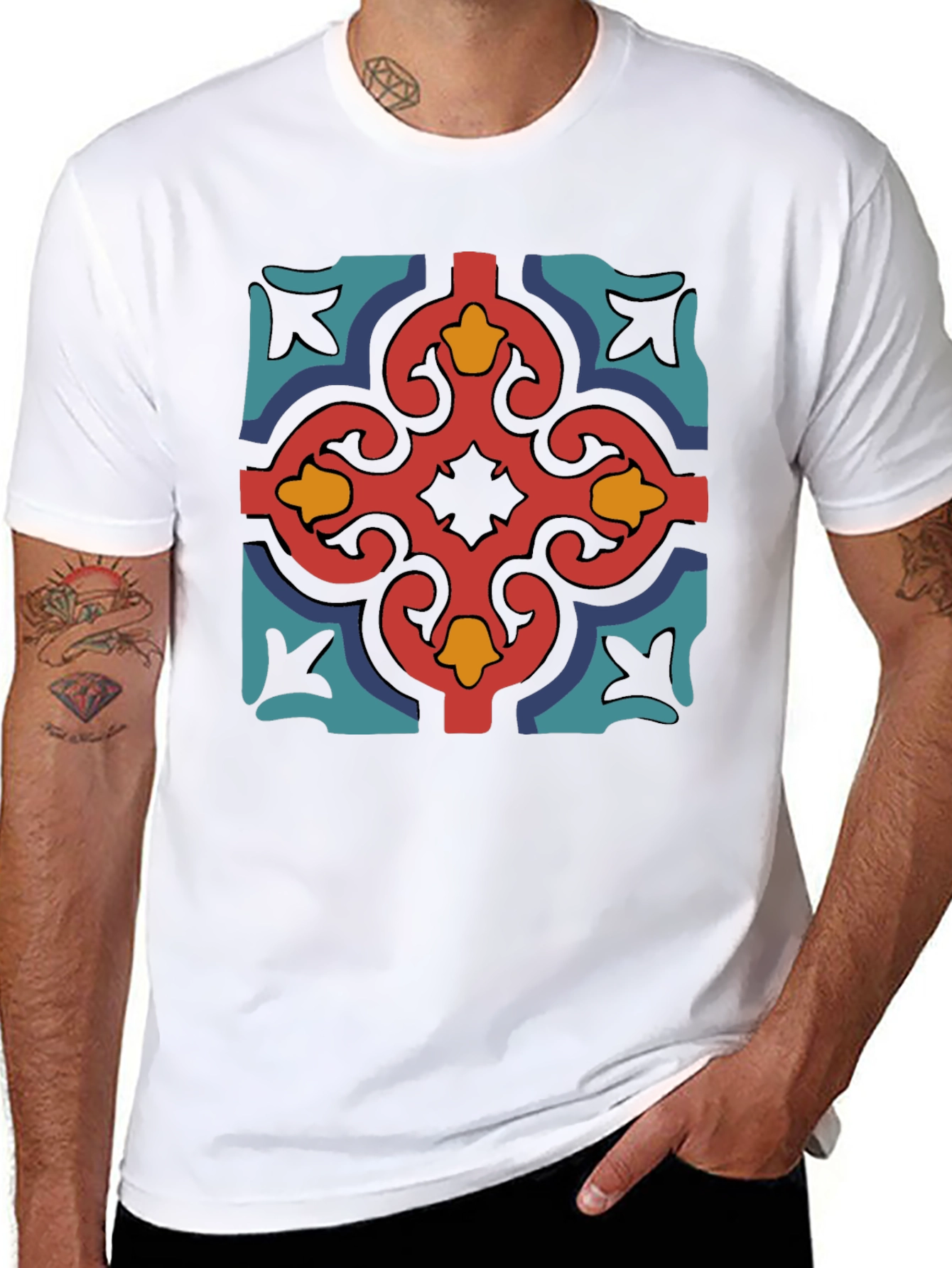 Geometric Pattern T-Shirt - Unique Design