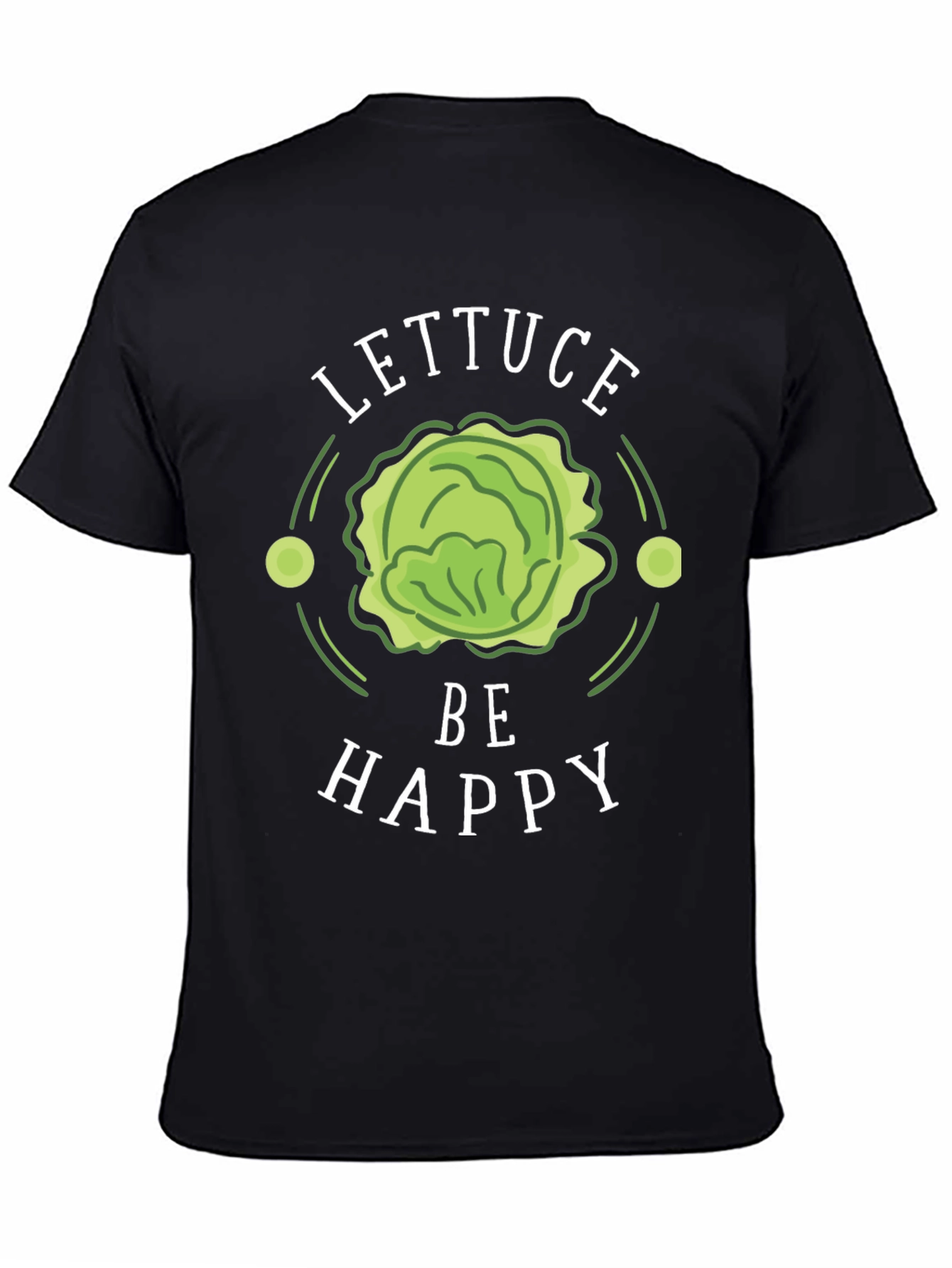 Lettuce Be Happy Graphic Tee - Fun Veggie T-Shirt