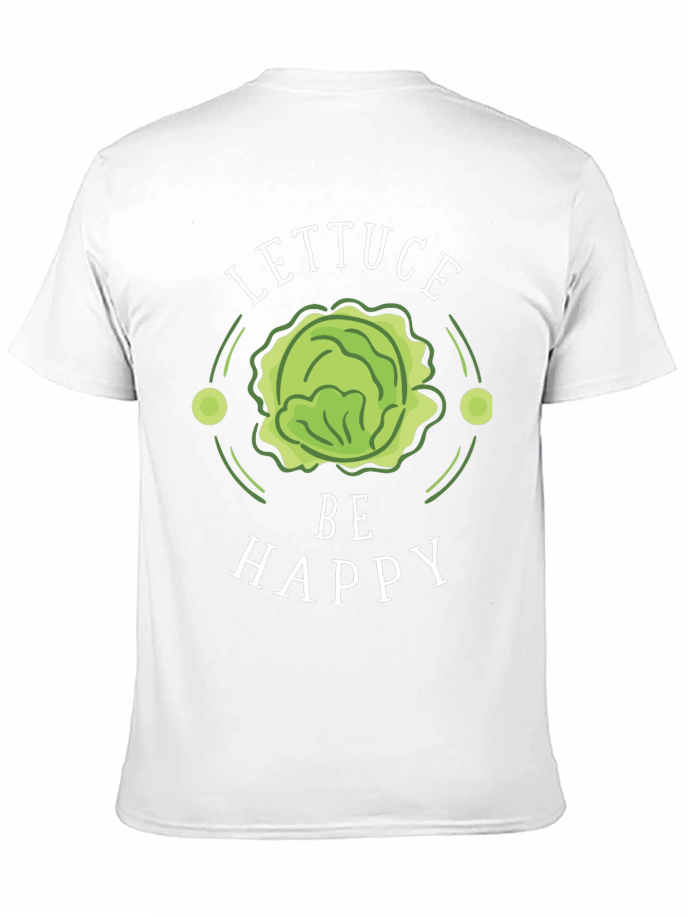 Lettuce Be Happy Graphic Tee - Fun Veggie T-Shirt