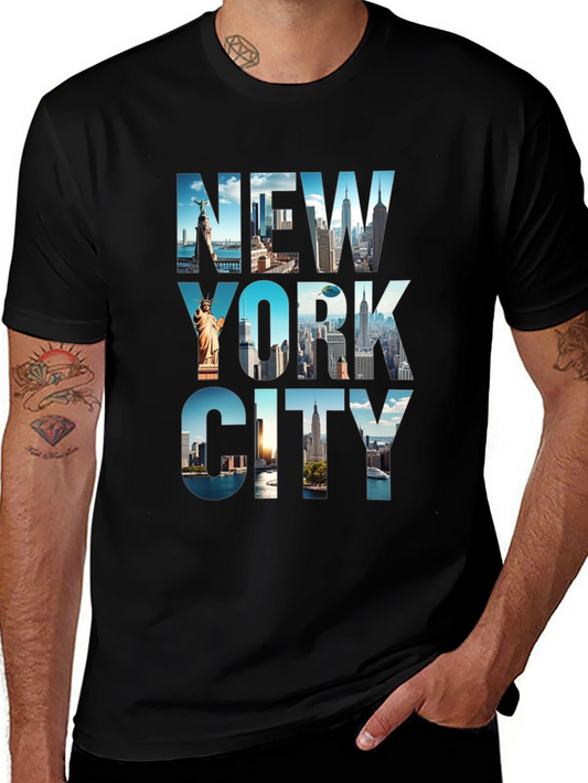 New York City Skyline Graphic Print T-Shirt
