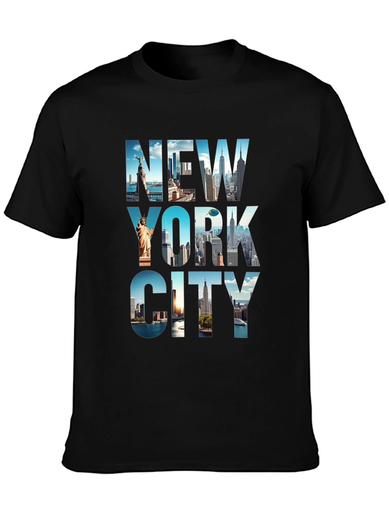New York City Skyline Graphic Print T-Shirt
