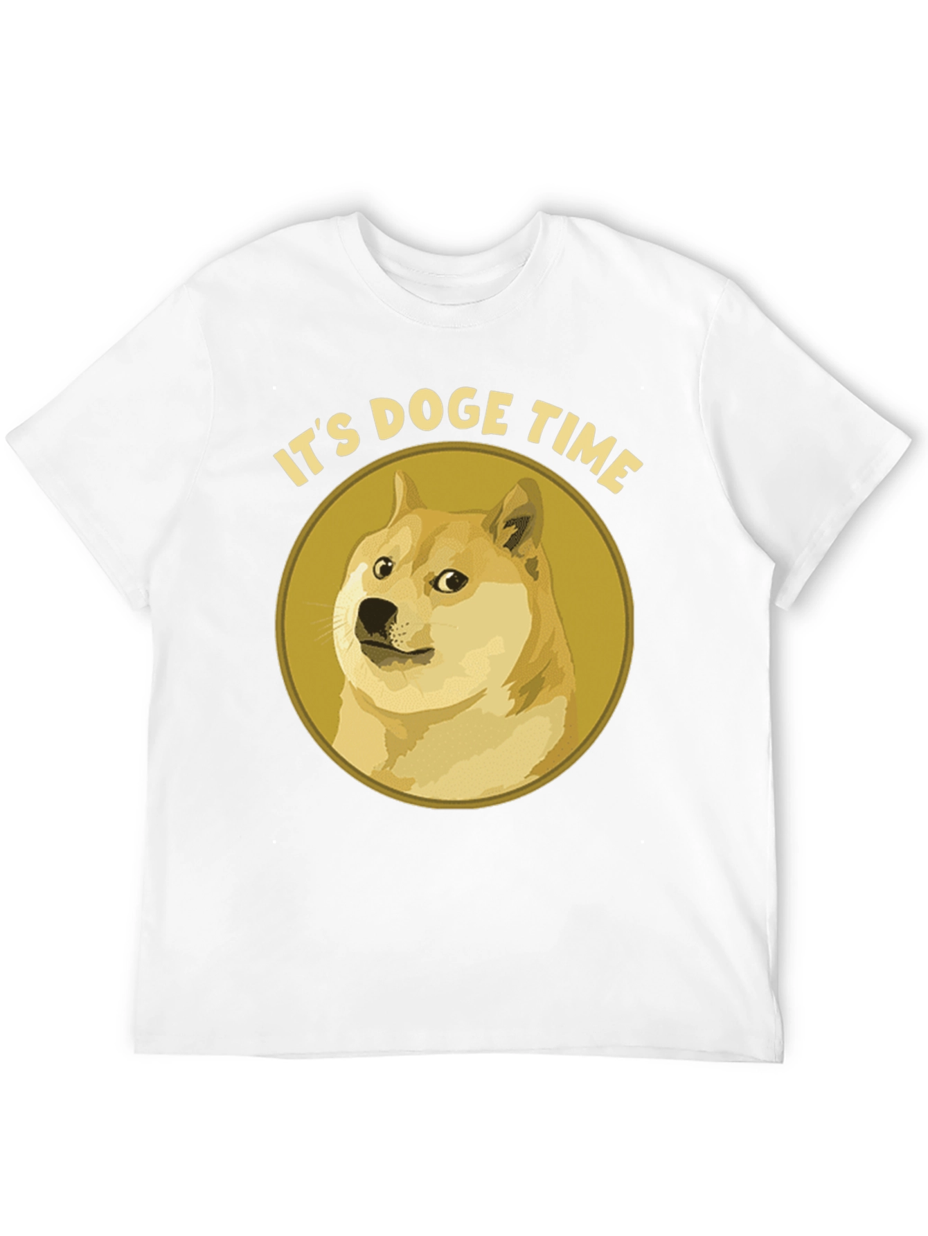 Its Doge Time! Black Crew Neck T-Shirt