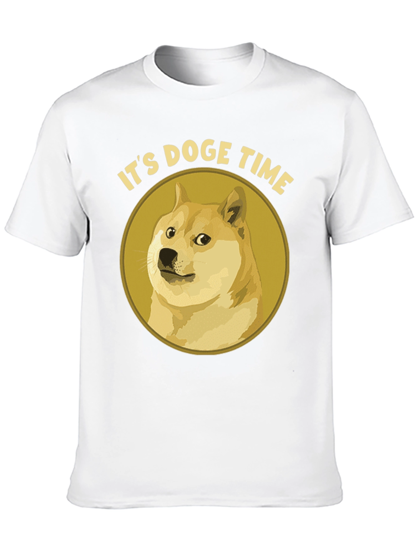 Its Doge Time! Black Crew Neck T-Shirt