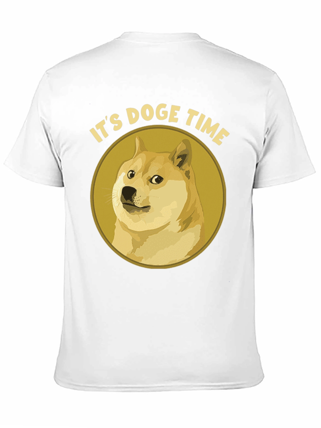 Its Doge Time! Black Crew Neck T-Shirt