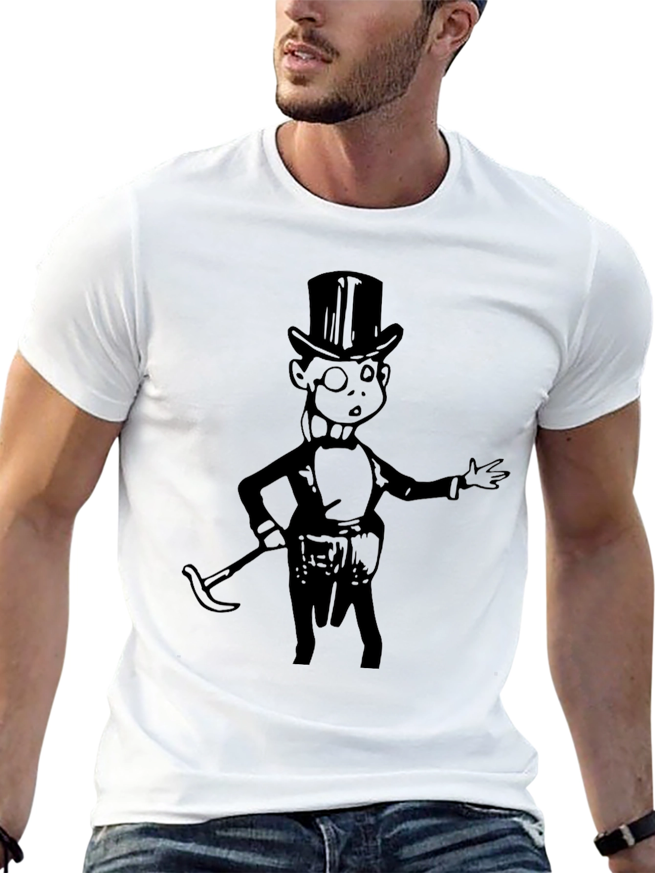 Monopoly Man Graphic Tee - Black