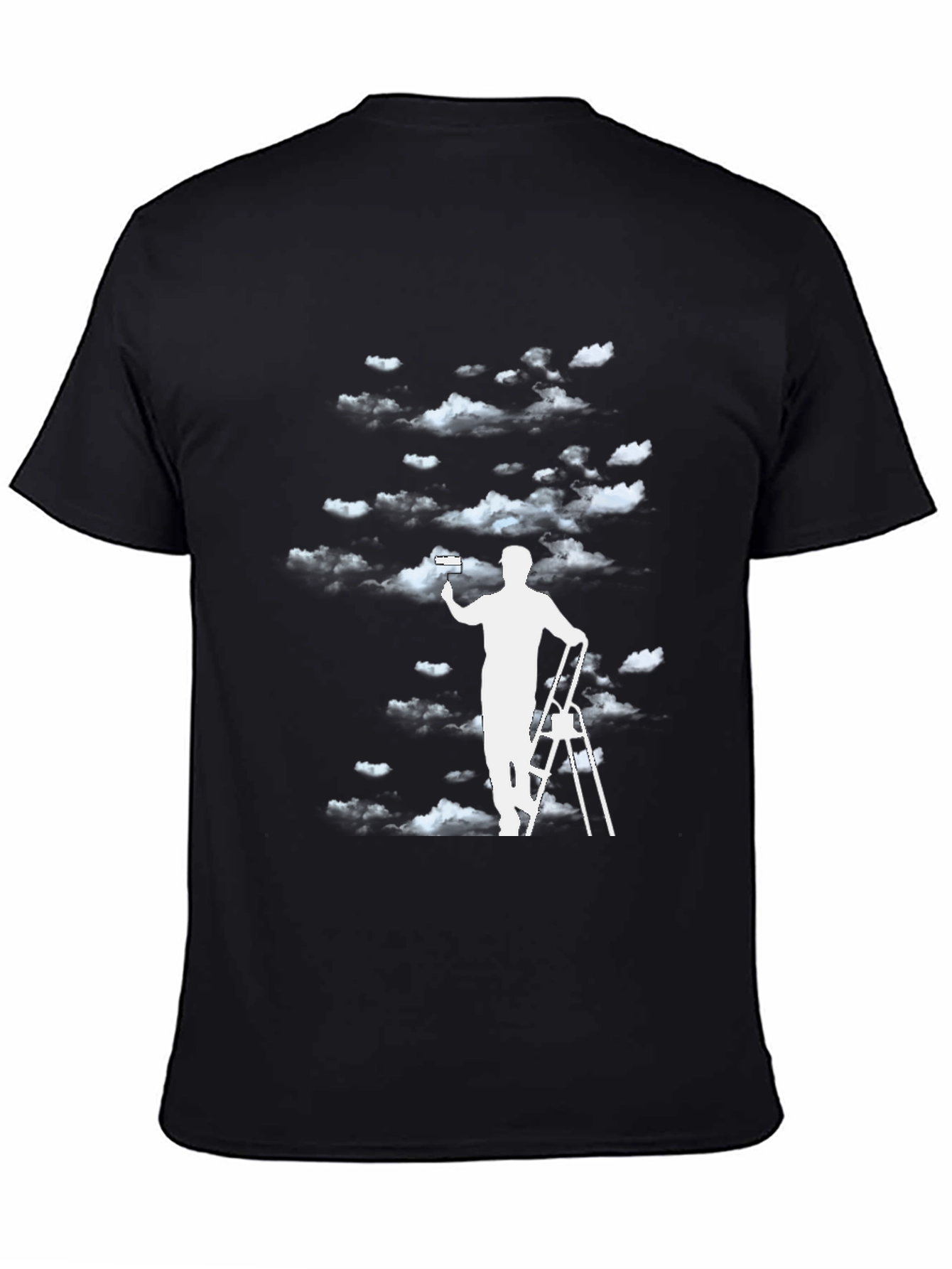 Cloud Painter Graphic Tee - Black Cotton T-Shirt
