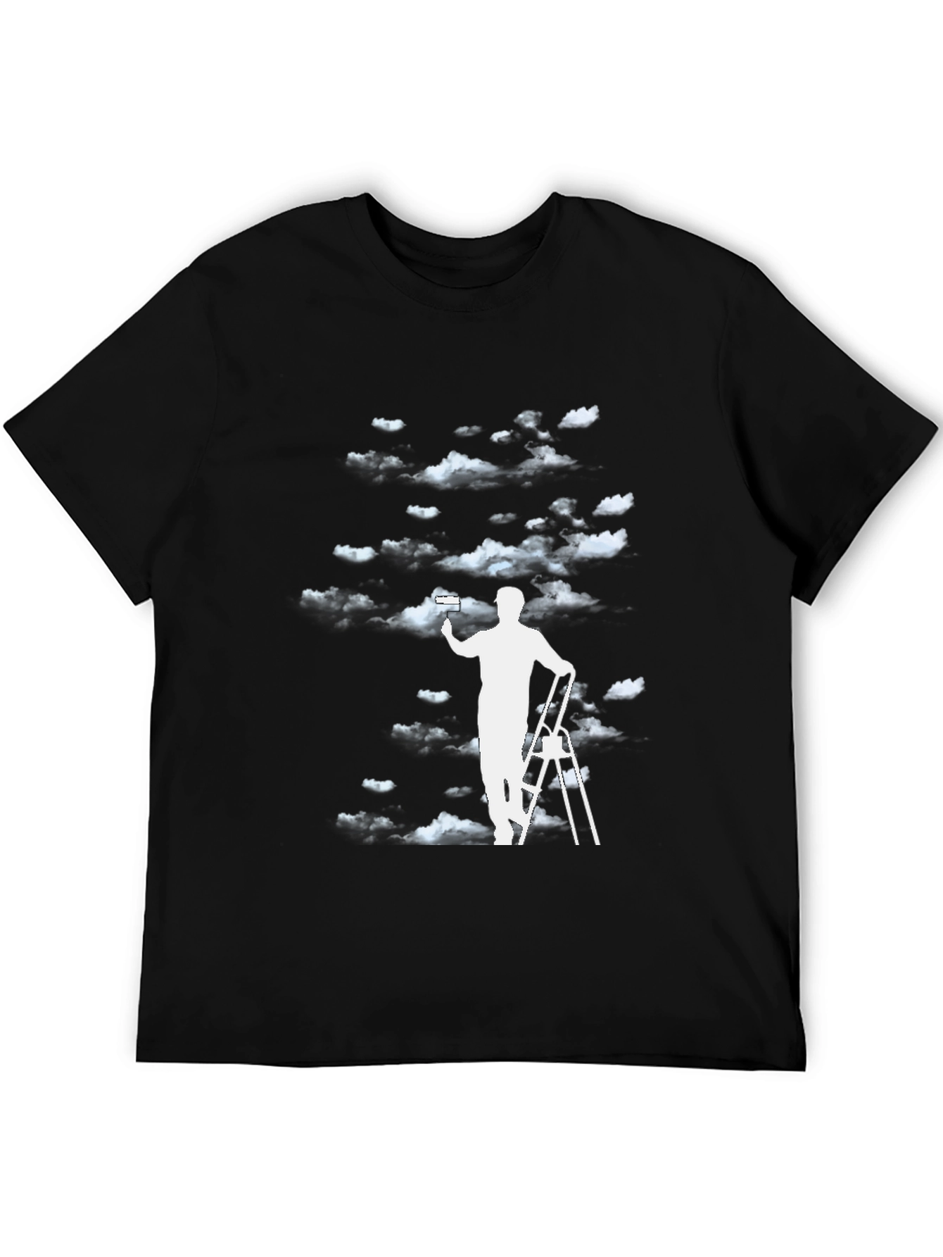 Cloud Painter Graphic Tee - Black Cotton T-Shirt