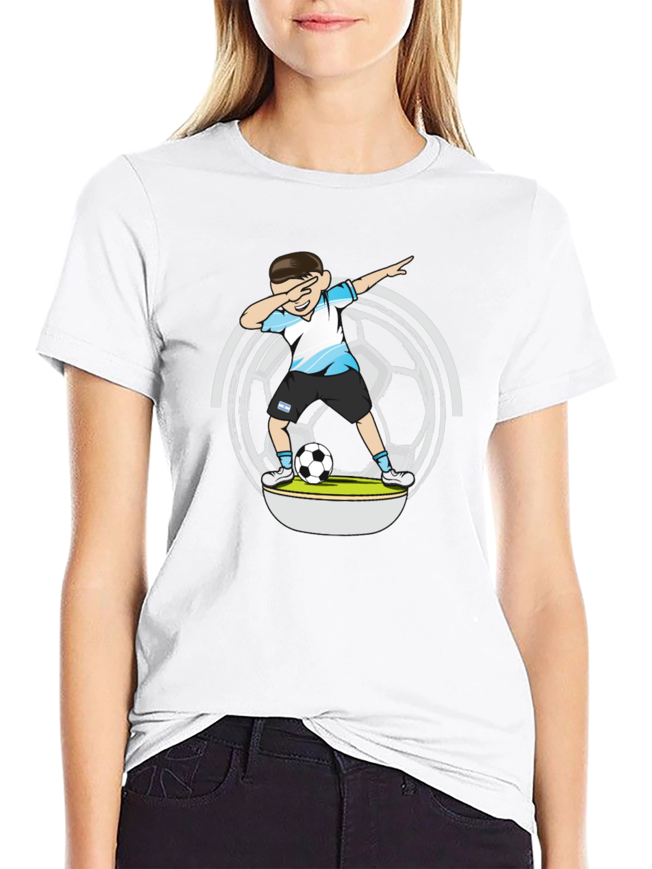 Soccer Dab Boy T-Shirt - Argentina Football