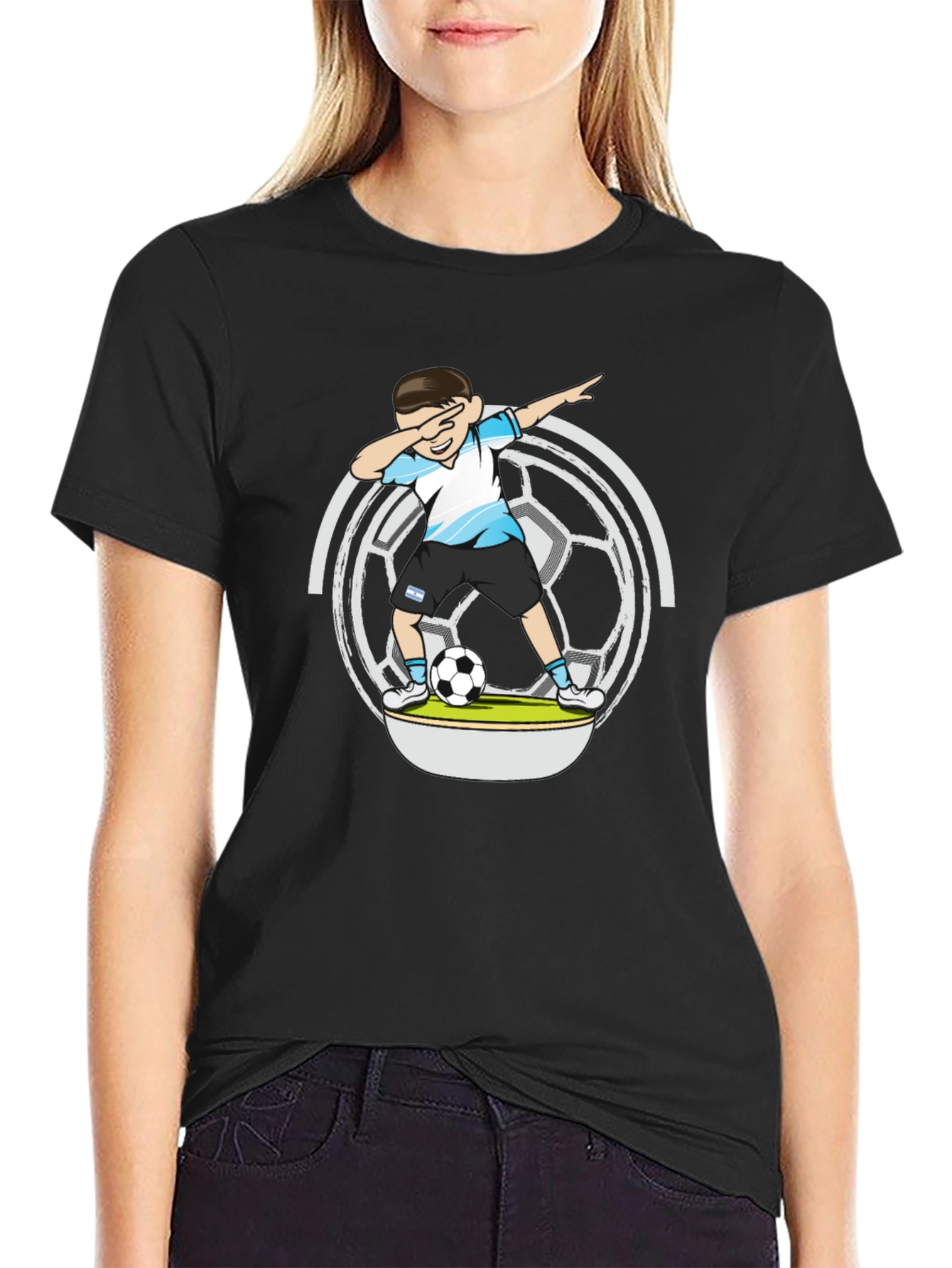 Soccer Dab Boy T-Shirt - Argentina Football