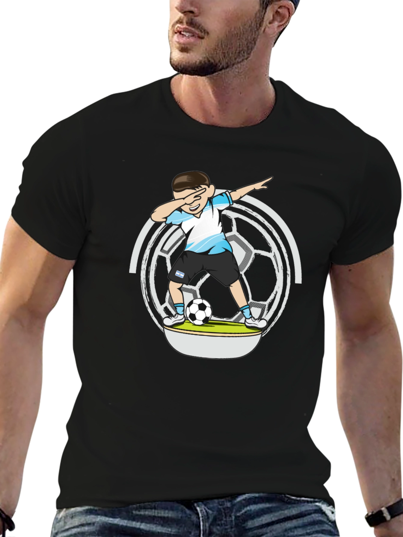 Soccer Dab Boy T-Shirt - Argentina Football