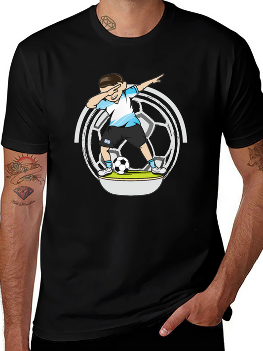 Soccer Dab Boy T-Shirt - Argentina Football