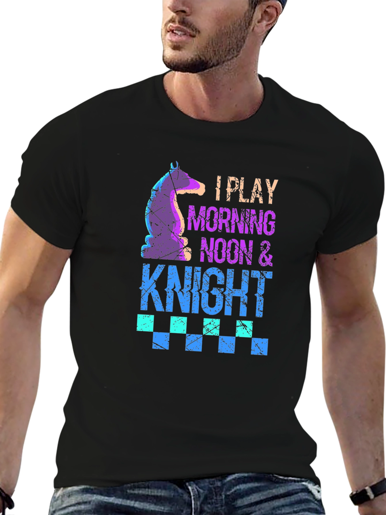 I Play Morning Noon & Knight Chess T-Shirt