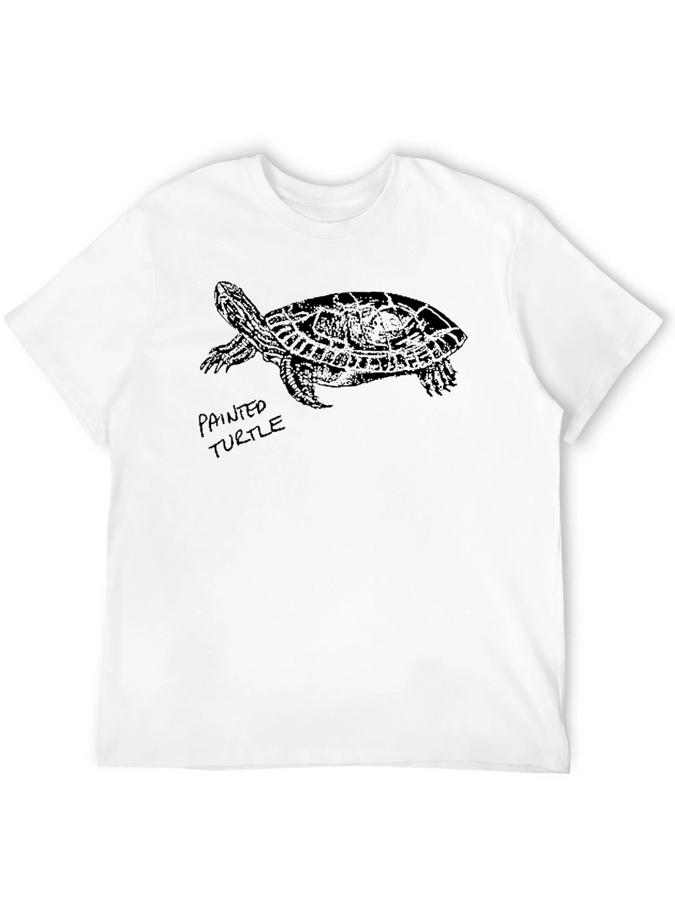 Black Turtle Graphic Tee - Painted Turtle Design