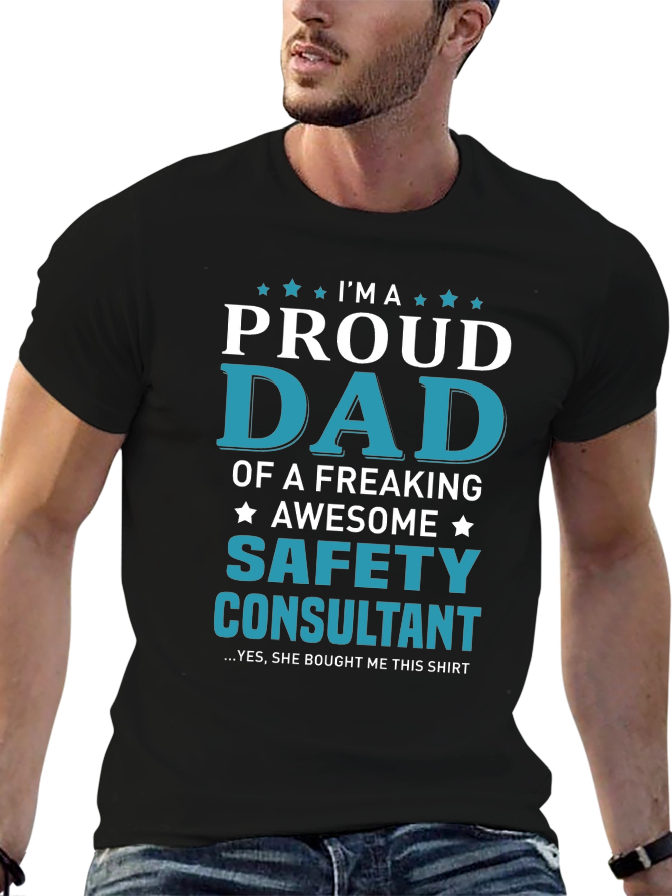 Proud Dad Safety Consultant Graphic T-Shirt
