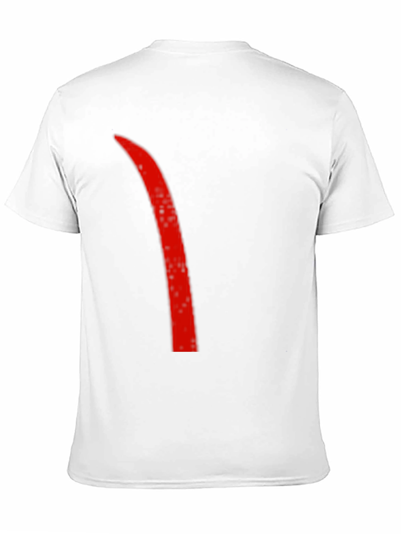 Mens Black T-Shirt with Red Accent Line