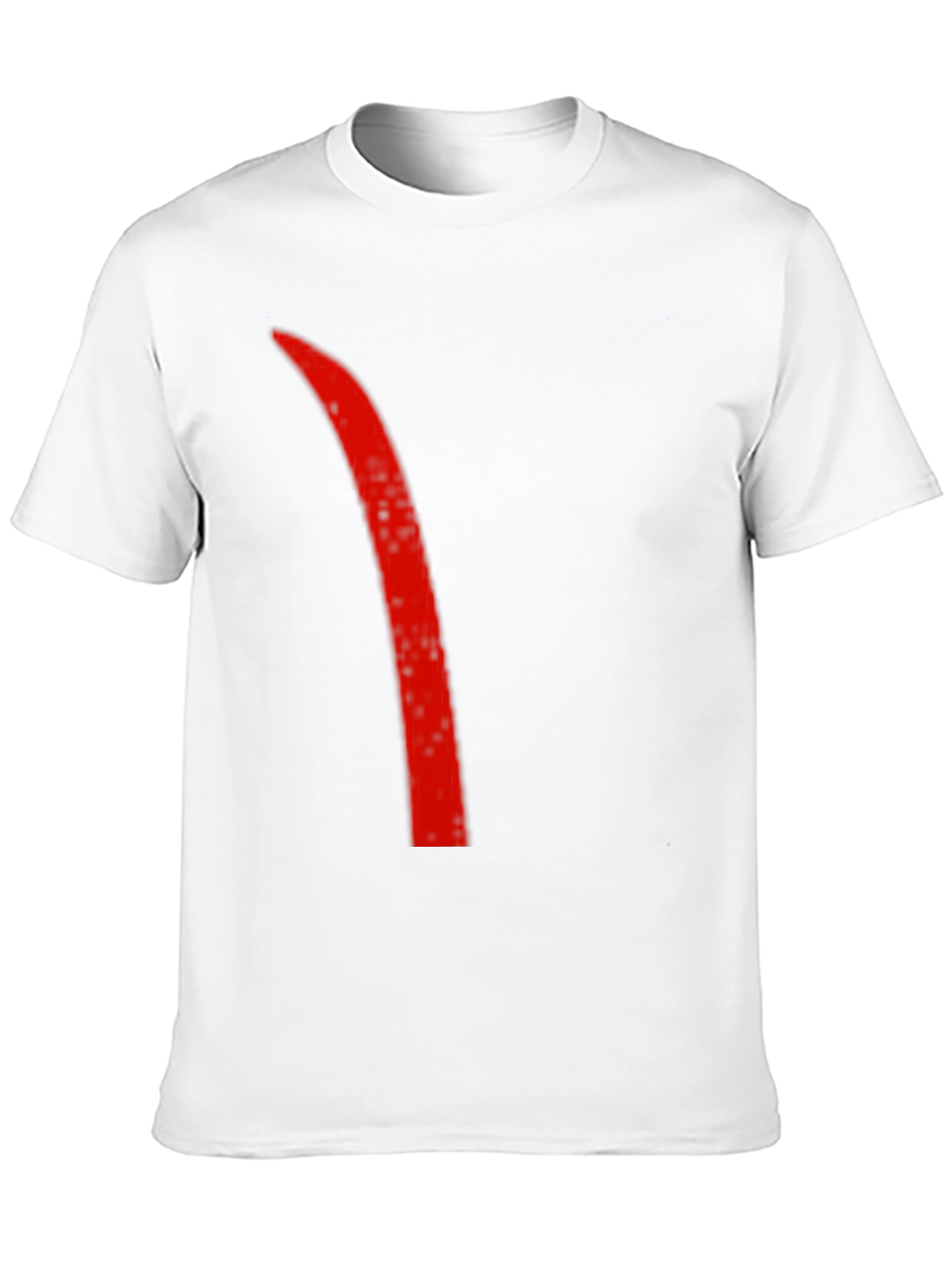 Mens Black T-Shirt with Red Accent Line