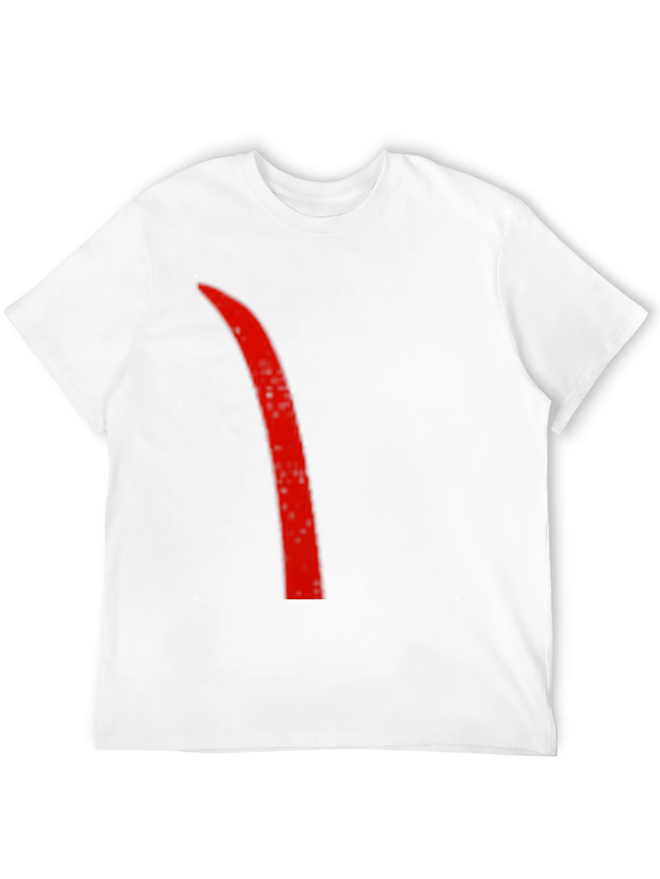 Mens Black T-Shirt with Red Accent Line