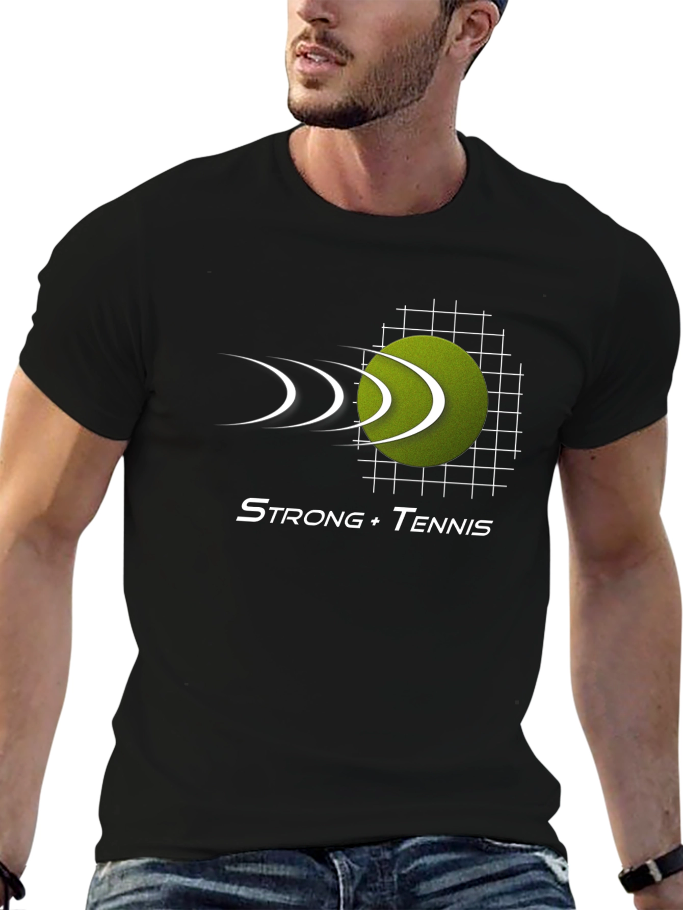 Strong Tennis Black T-Shirt