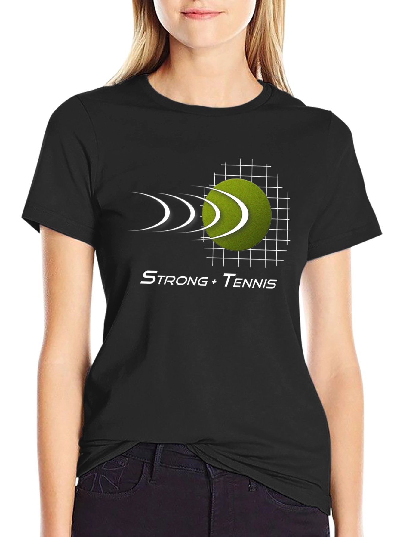 Strong Tennis Black T-Shirt