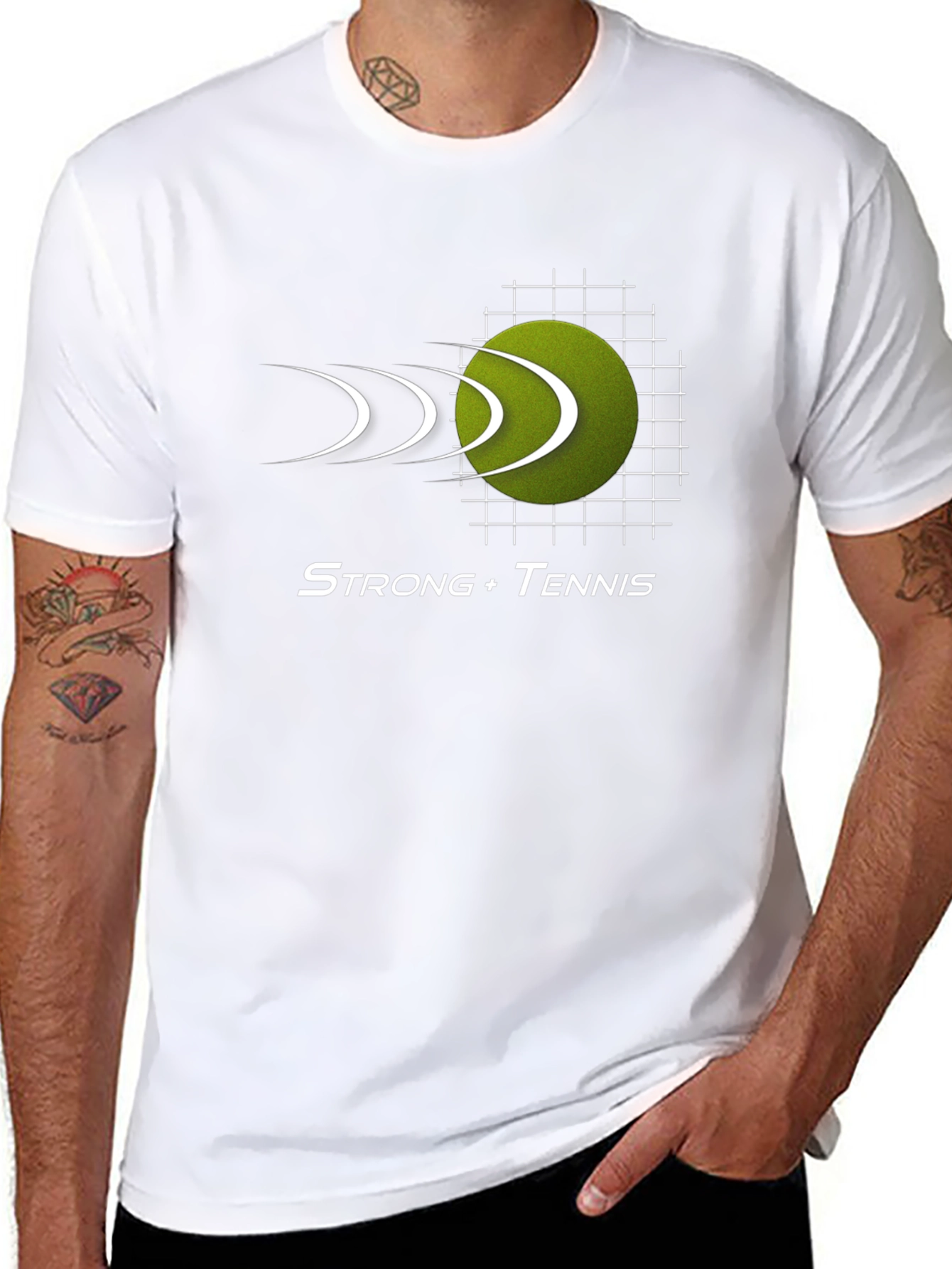 Strong Tennis Black T-Shirt