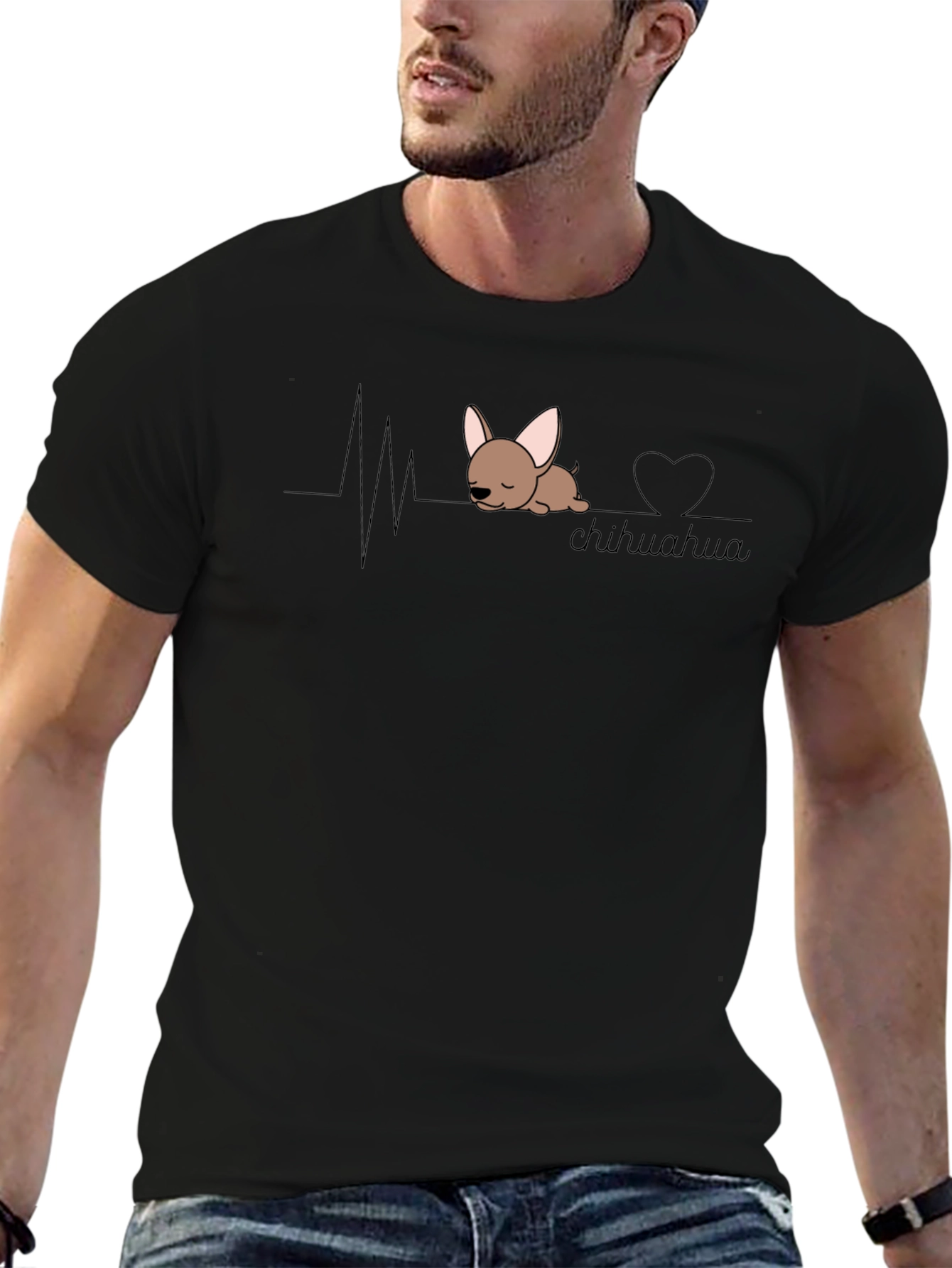 Chihuahua Heartbeat T-Shirt - Cute Dog Tee