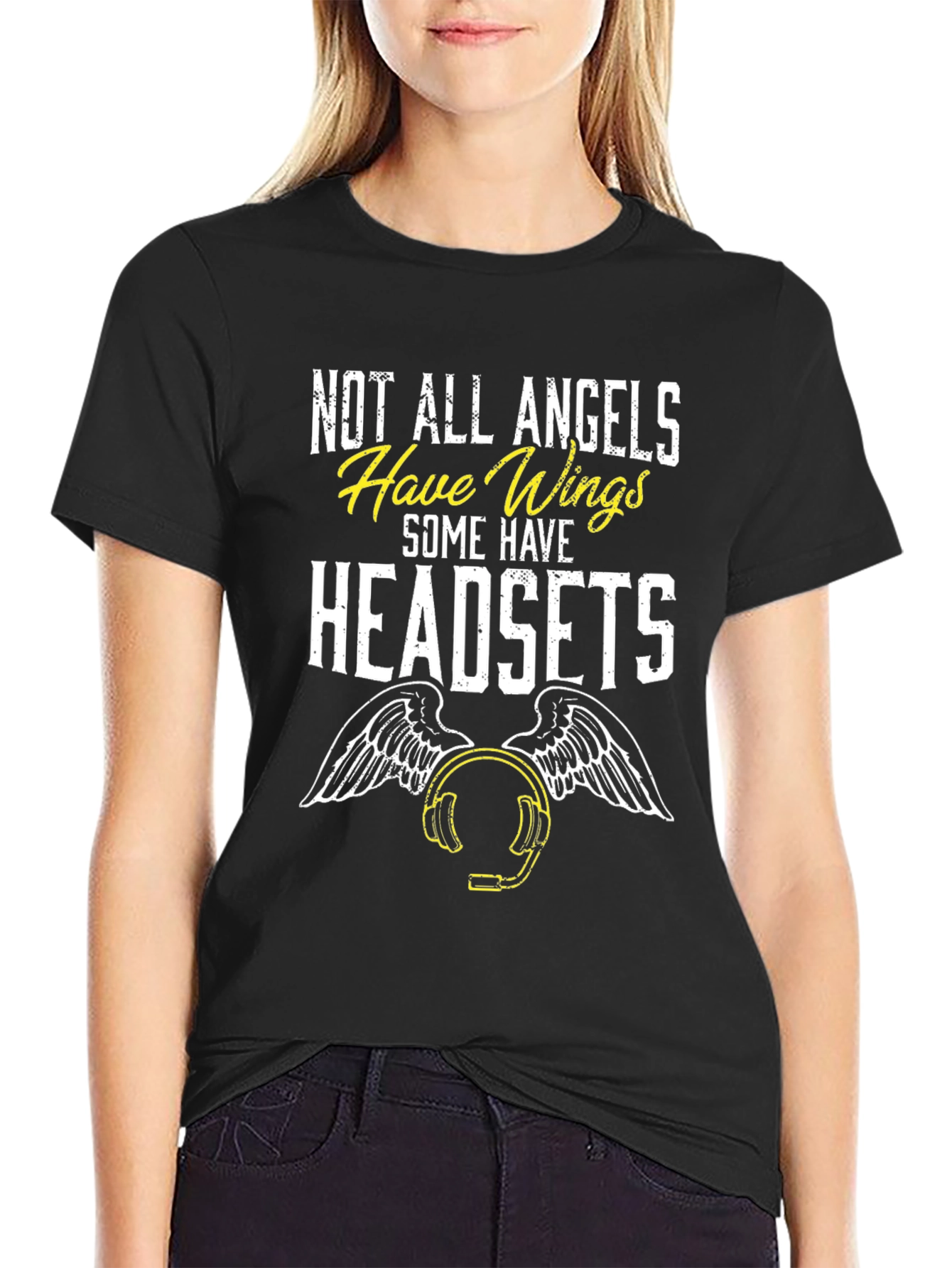 Angel Headset T-Shirt - Funny Aviation Gift