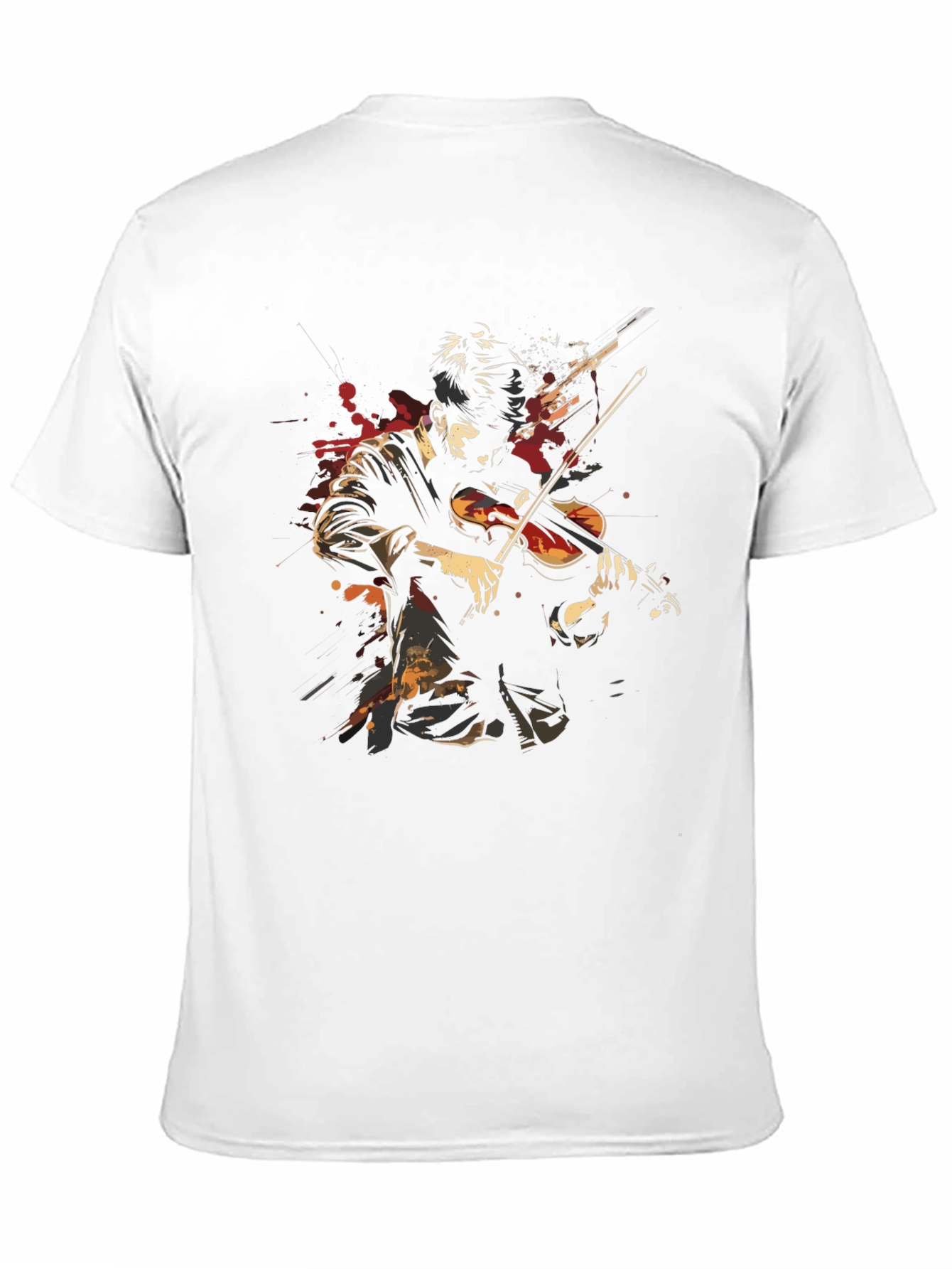 Violinist Graphic Print Black T-Shirt