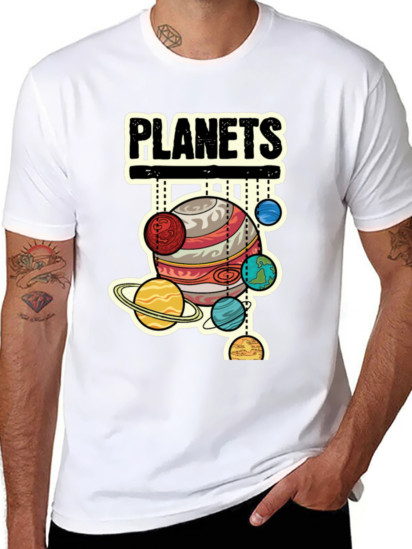 Planets Graphic T-Shirt - Space Lover Tee