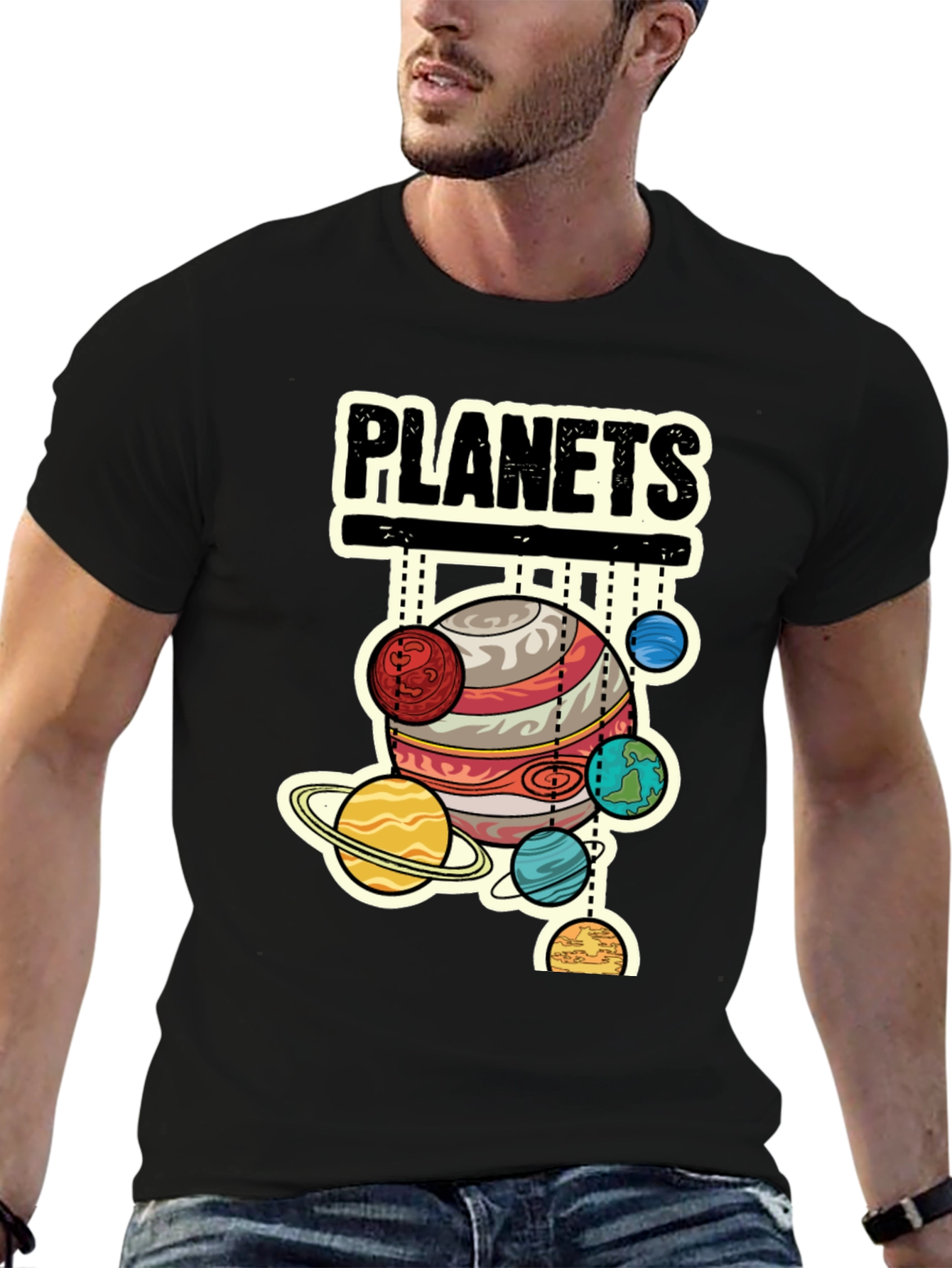 Planets Graphic T-Shirt - Space Lover Tee