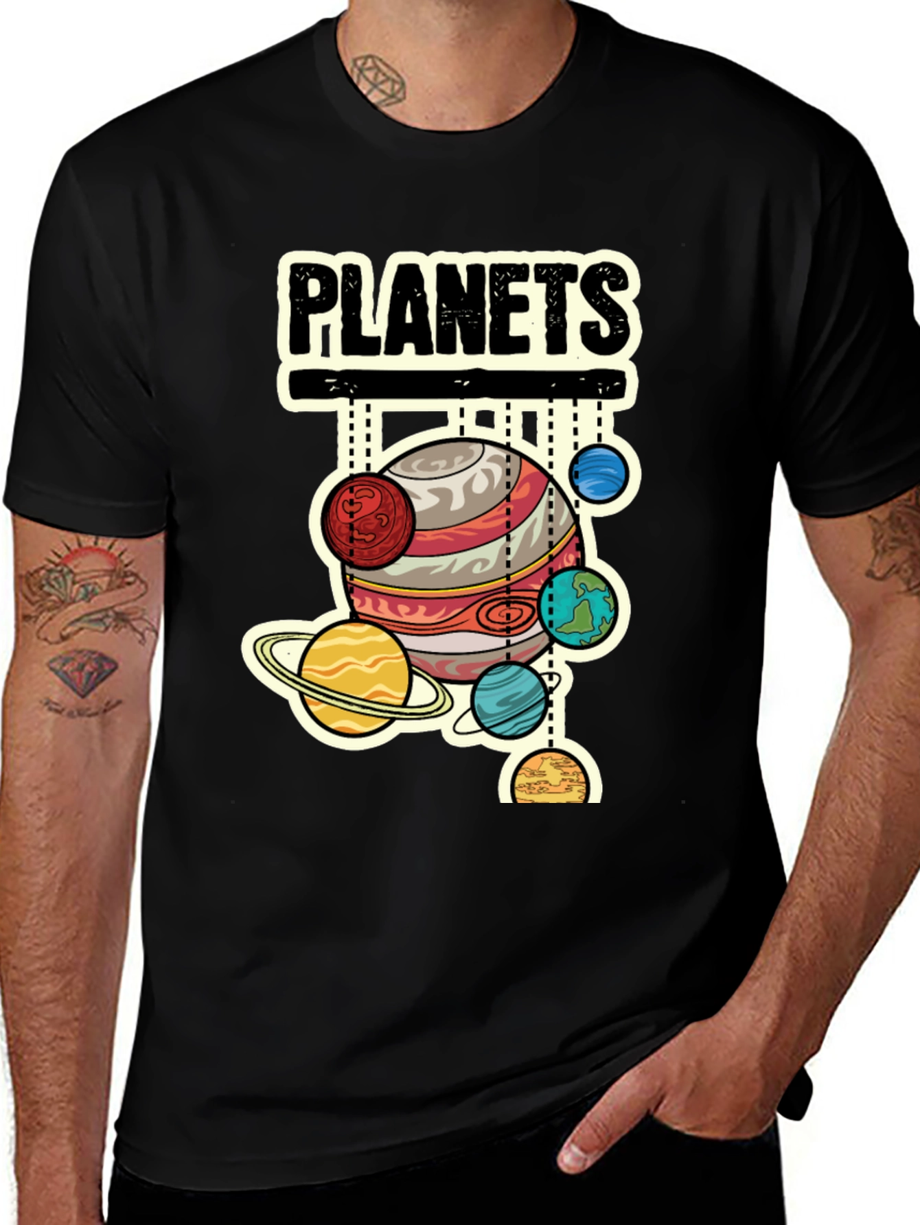Planets Graphic T-Shirt - Space Lover Tee
