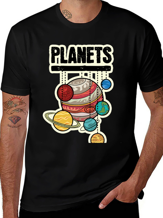 Planets Graphic T-Shirt - Space Lover Tee