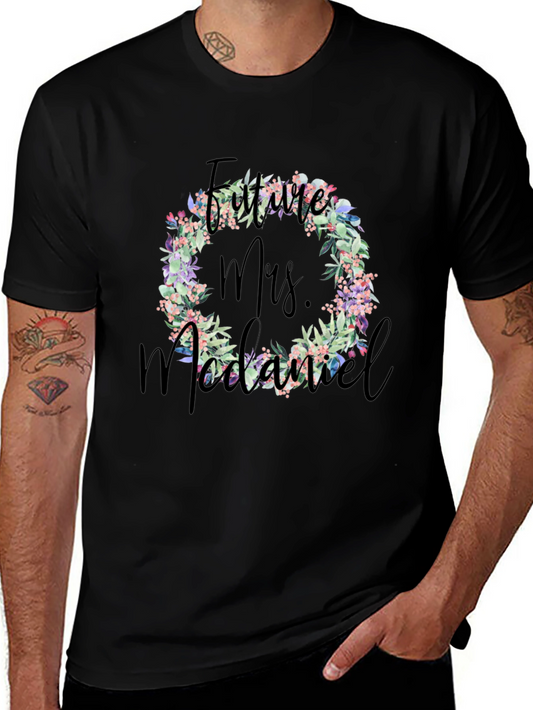 Future Mrs. McDaniel Floral Wreath T-Shirt
