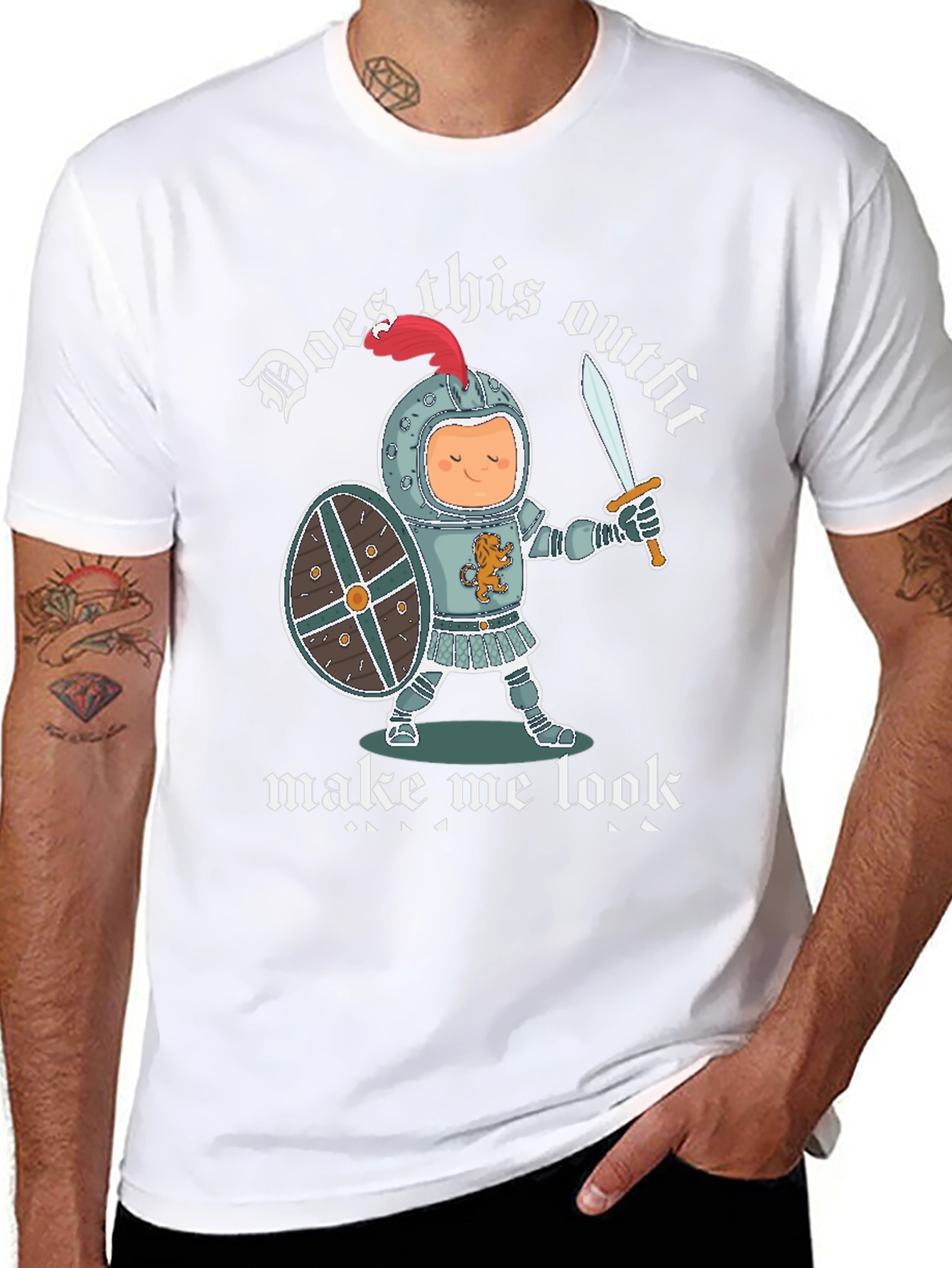 Funny Knight Outfit Graphic T-Shirt