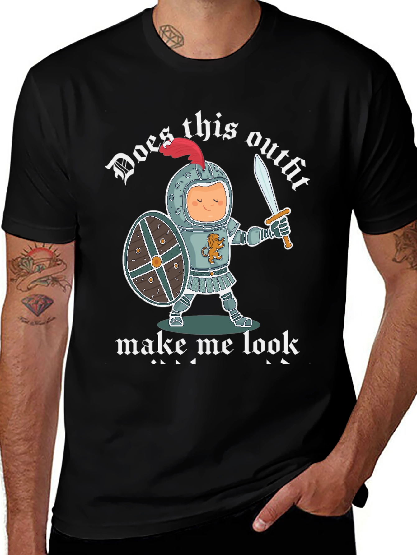 Funny Knight Outfit Graphic T-Shirt