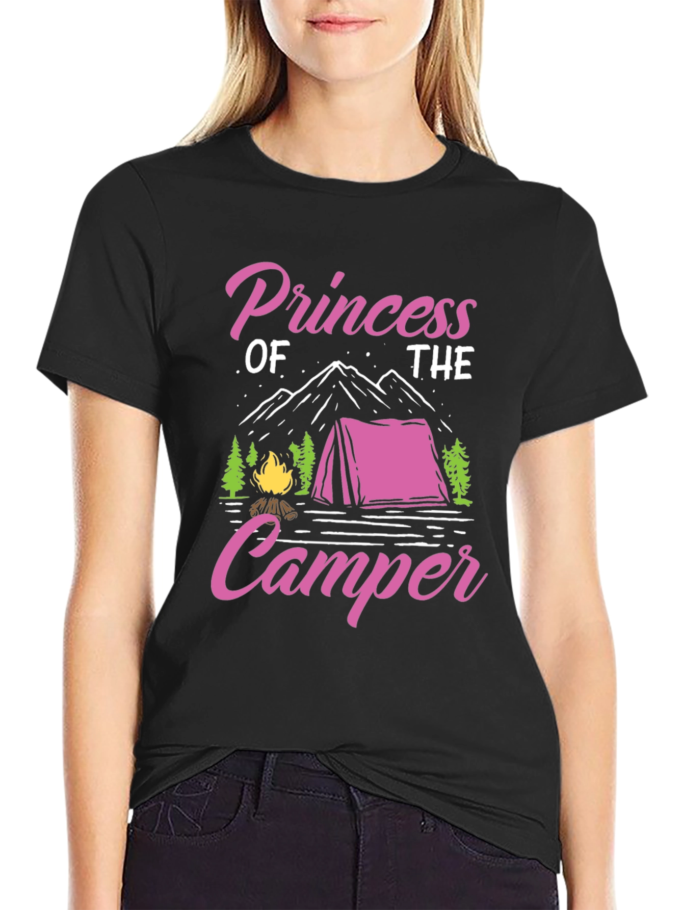 Princess of the Camper Black T-Shirt