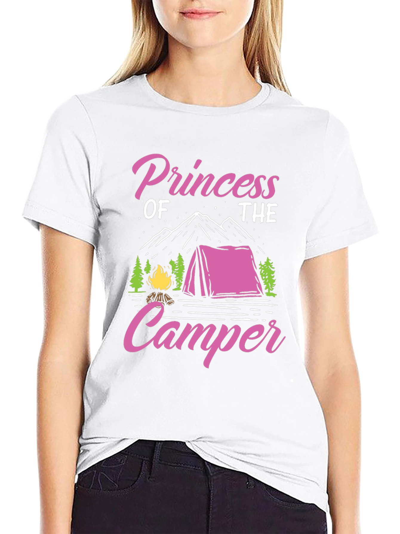 Princess of the Camper Black T-Shirt