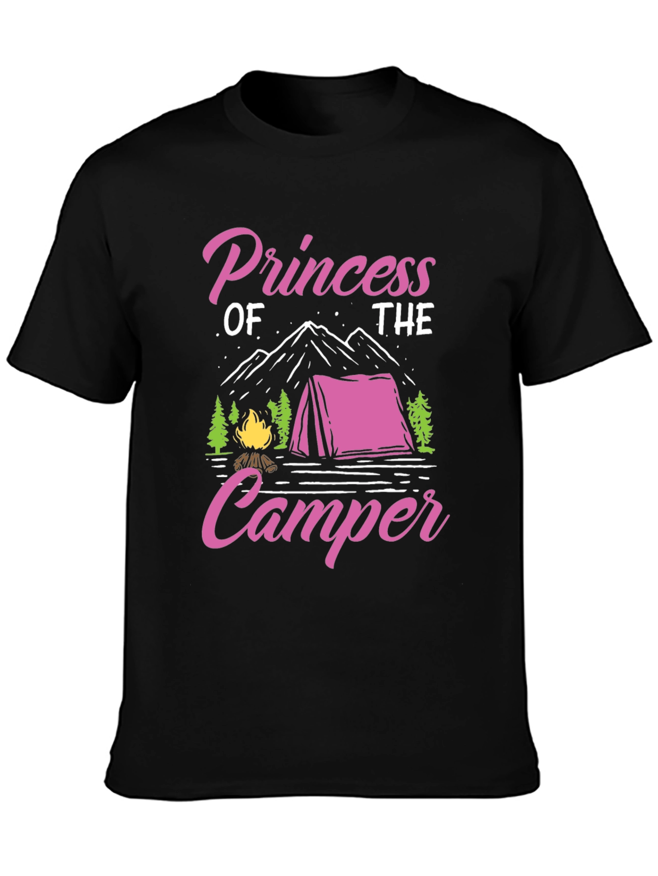 Princess of the Camper Black T-Shirt