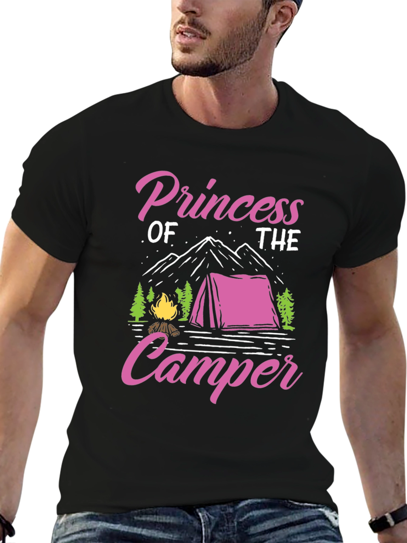 Princess of the Camper Black T-Shirt