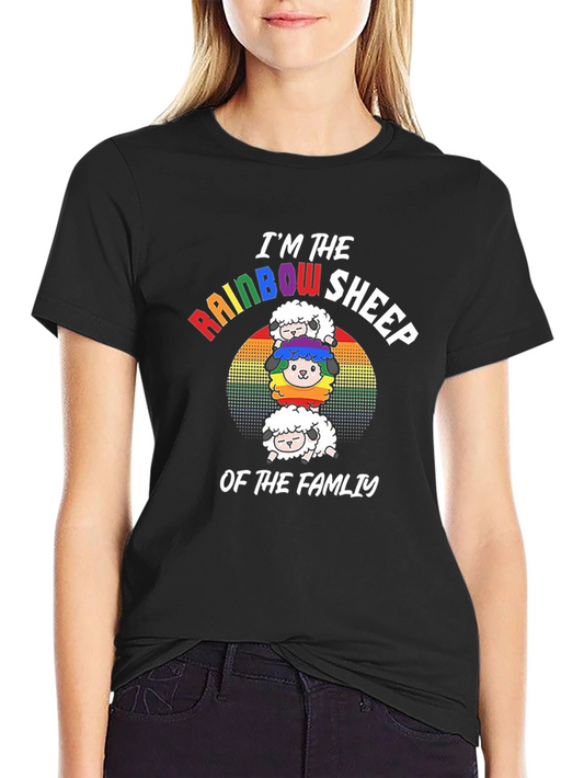 Rainbow Sheep Family LGBTQ+ Pride T-Shirt