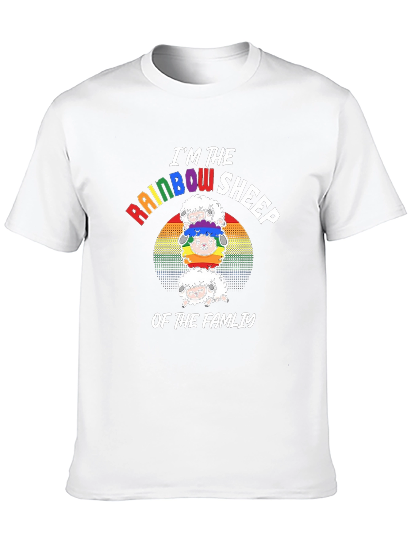 Rainbow Sheep Family LGBTQ+ Pride T-Shirt