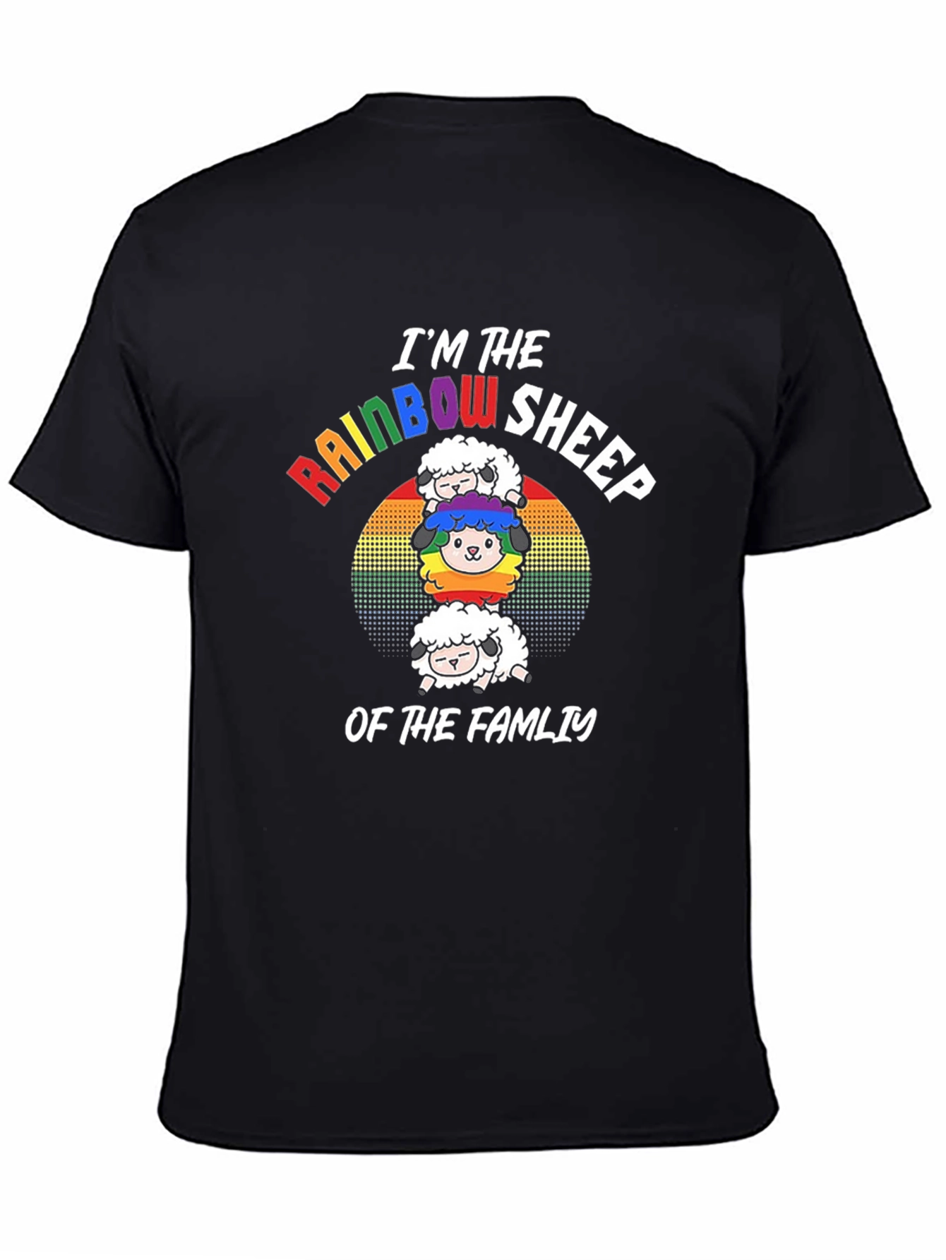 Rainbow Sheep Family LGBTQ+ Pride T-Shirt