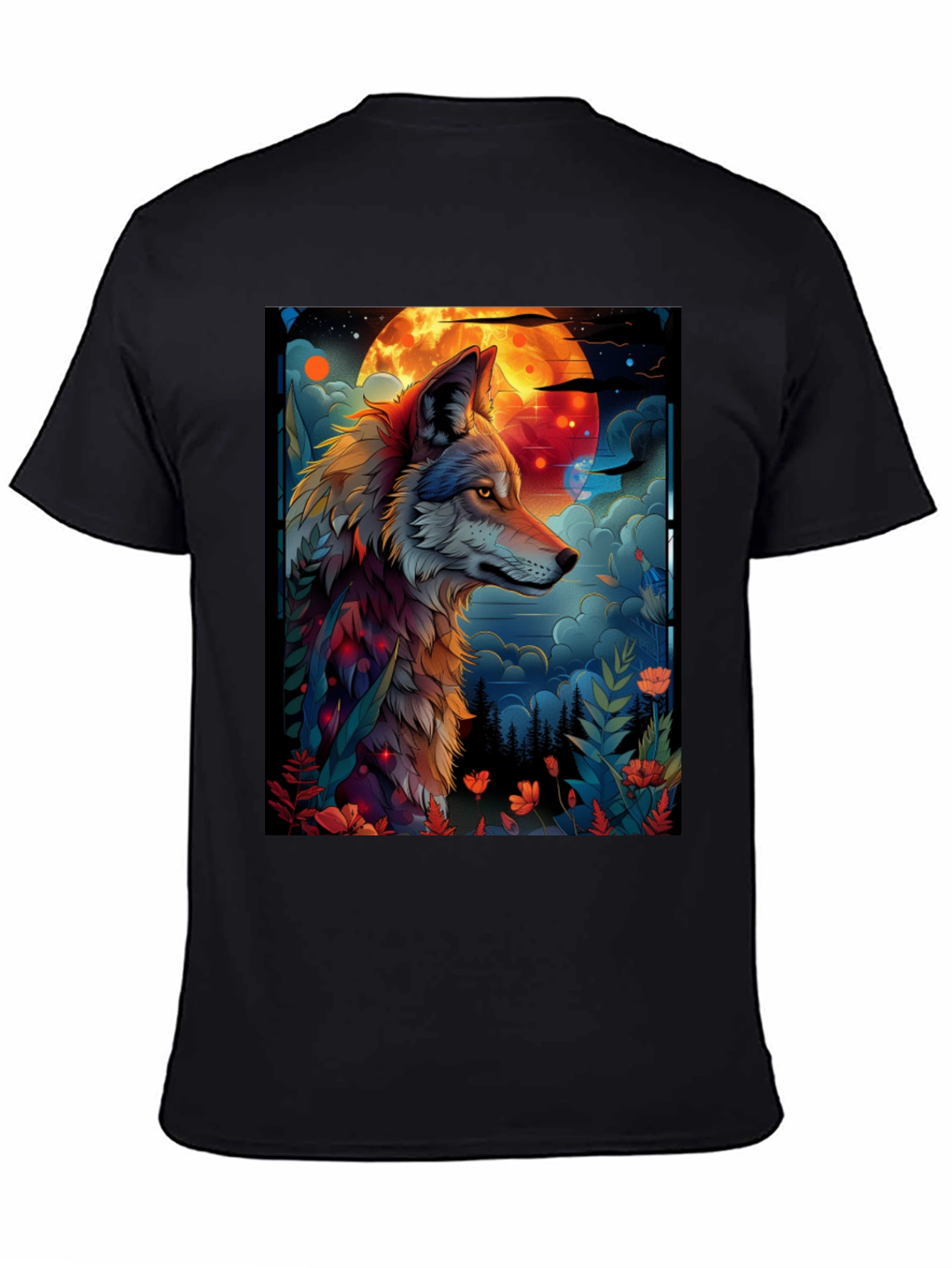 Wolf Moon Graphic Tee - Unique Design