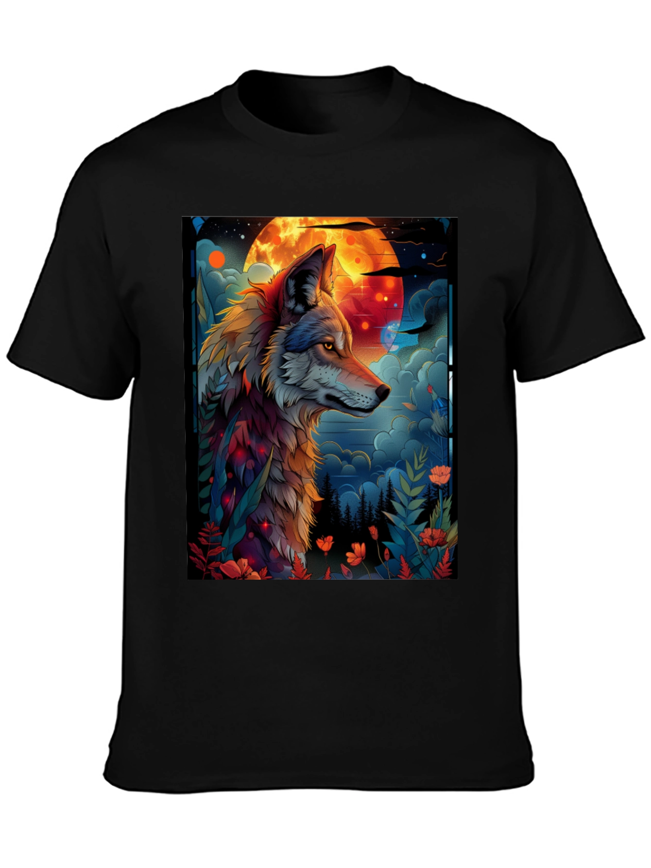 Wolf Moon Graphic Tee - Unique Design