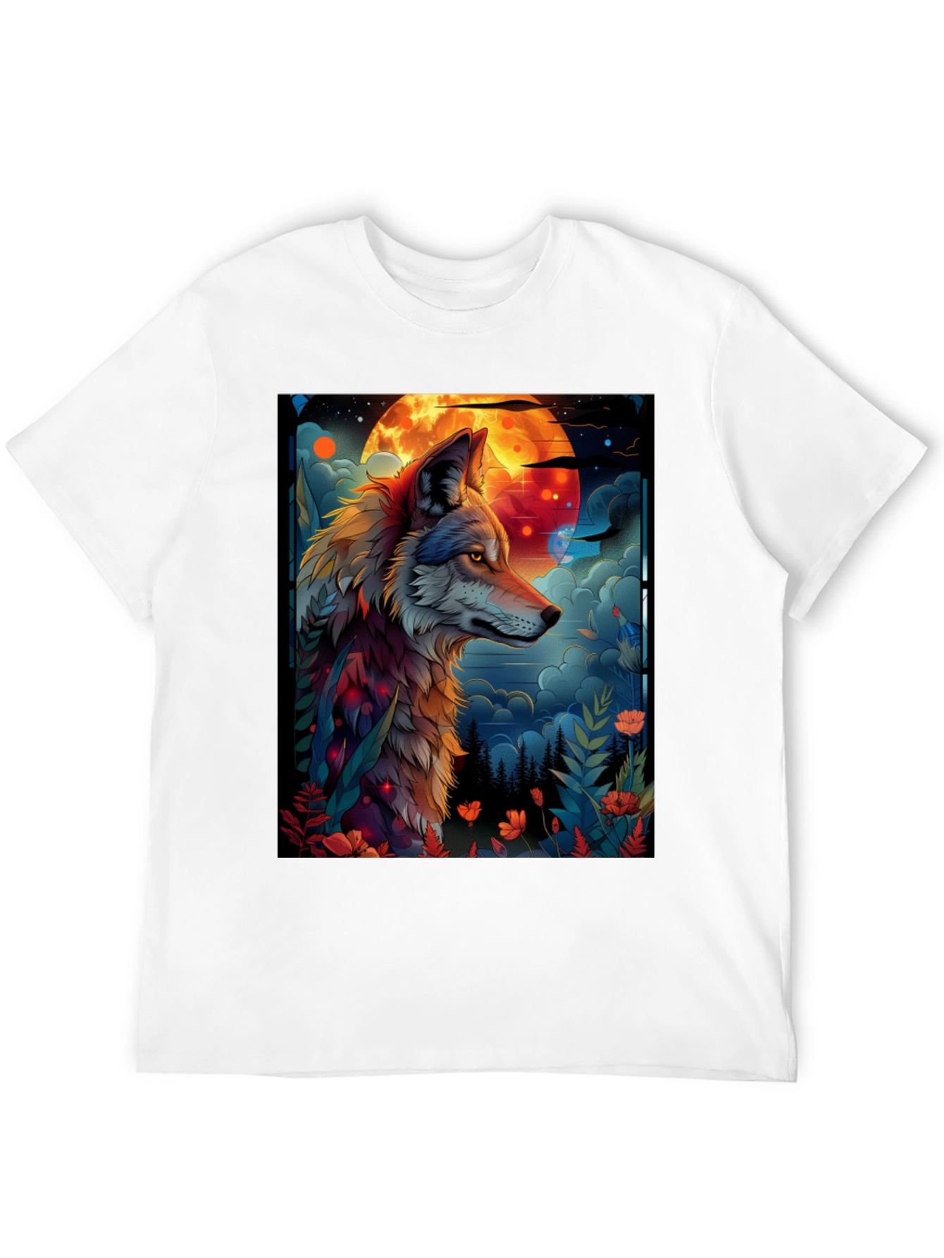 Wolf Moon Graphic Tee - Unique Design